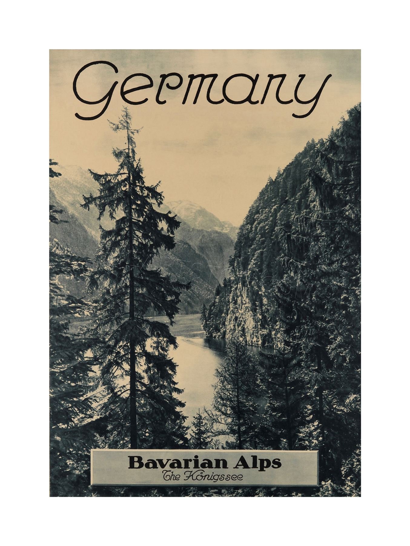 Wee Blue Coo Travel Ad Vintage Germany Bavarian Alps Photo Wall Art Print