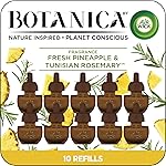 Botanica by Air Wick Plug in Scented Oil Refill, 10ct, Fresh Pineapple and Tunisian Rosemary, Essential Oils, Air Freshener, Eco Friendly