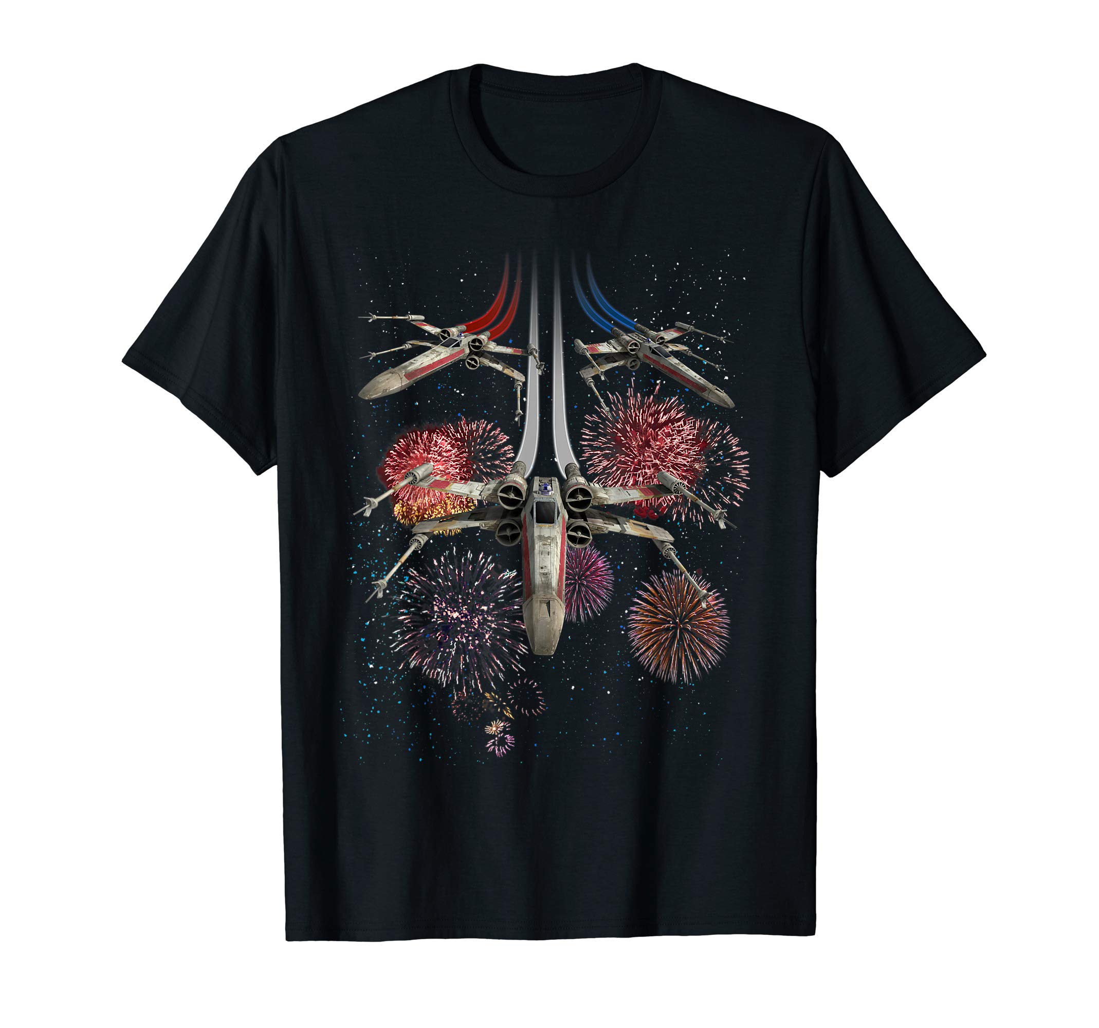 X-Wing Party Fireworks 4th Of July Graphic T-Shirt
