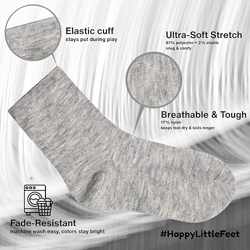 Miniatura 2 de Calcetines para niños, 24 pares de calcetines deportivos acogedores para niños y niñas (1-13 años)
