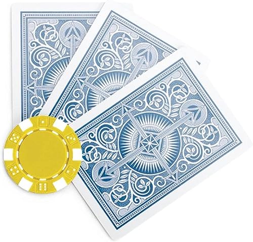 Miniatura 9 de Brybelly 50 fichas de póquer de cerámica compuesta, rayas, 2.5 onzas