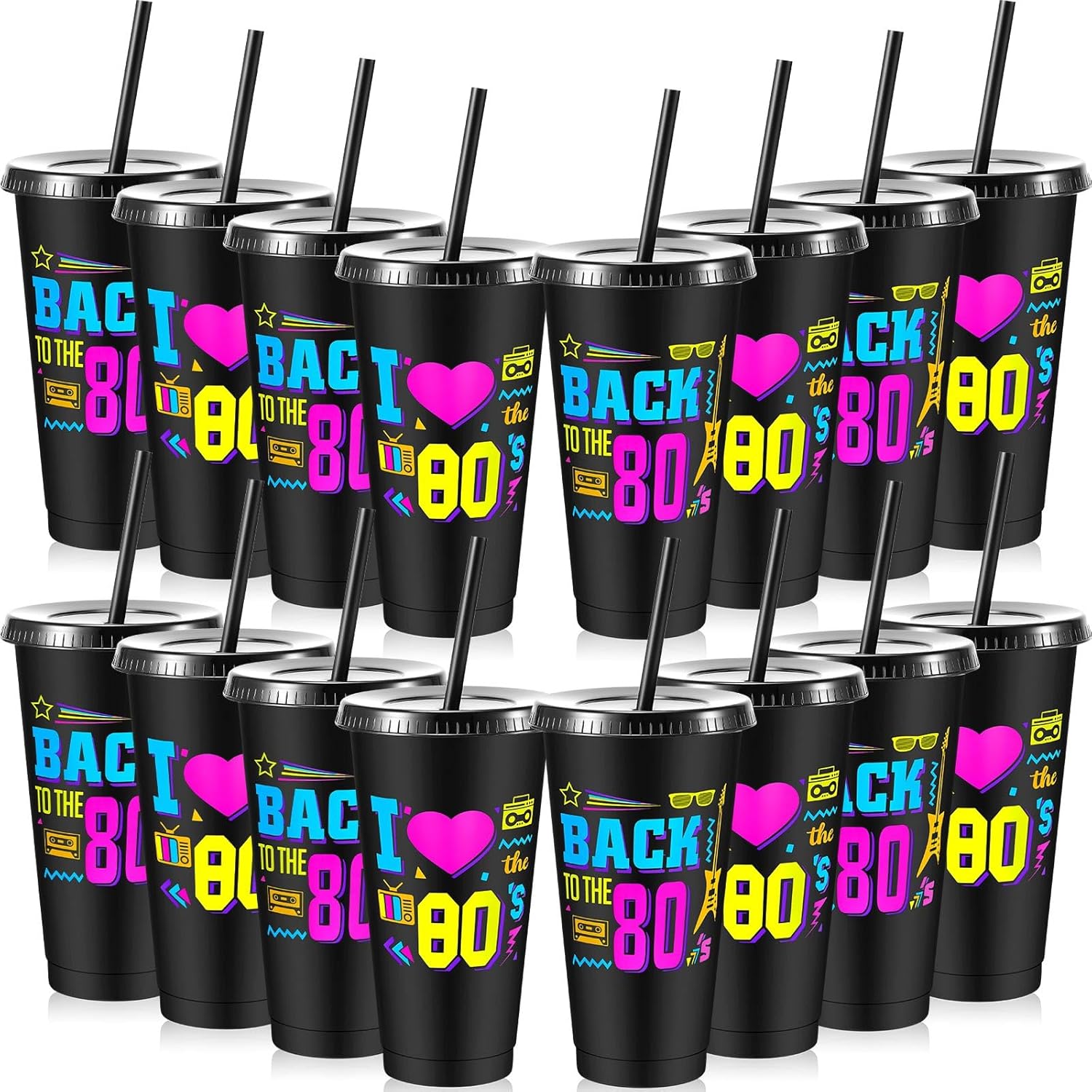 Amazon.com: Uiifan 16 Pcs Back to the 80's Party 1980's Birthday ...