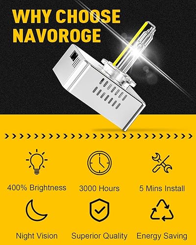 Vista 18 de Bombilla de xenón HID D1S, bombillas D1S de 6000 K, luz blanca fría, haz alto y bajo de 35 W, 66144 66140 85140 85415, faros delanteros de repuesto