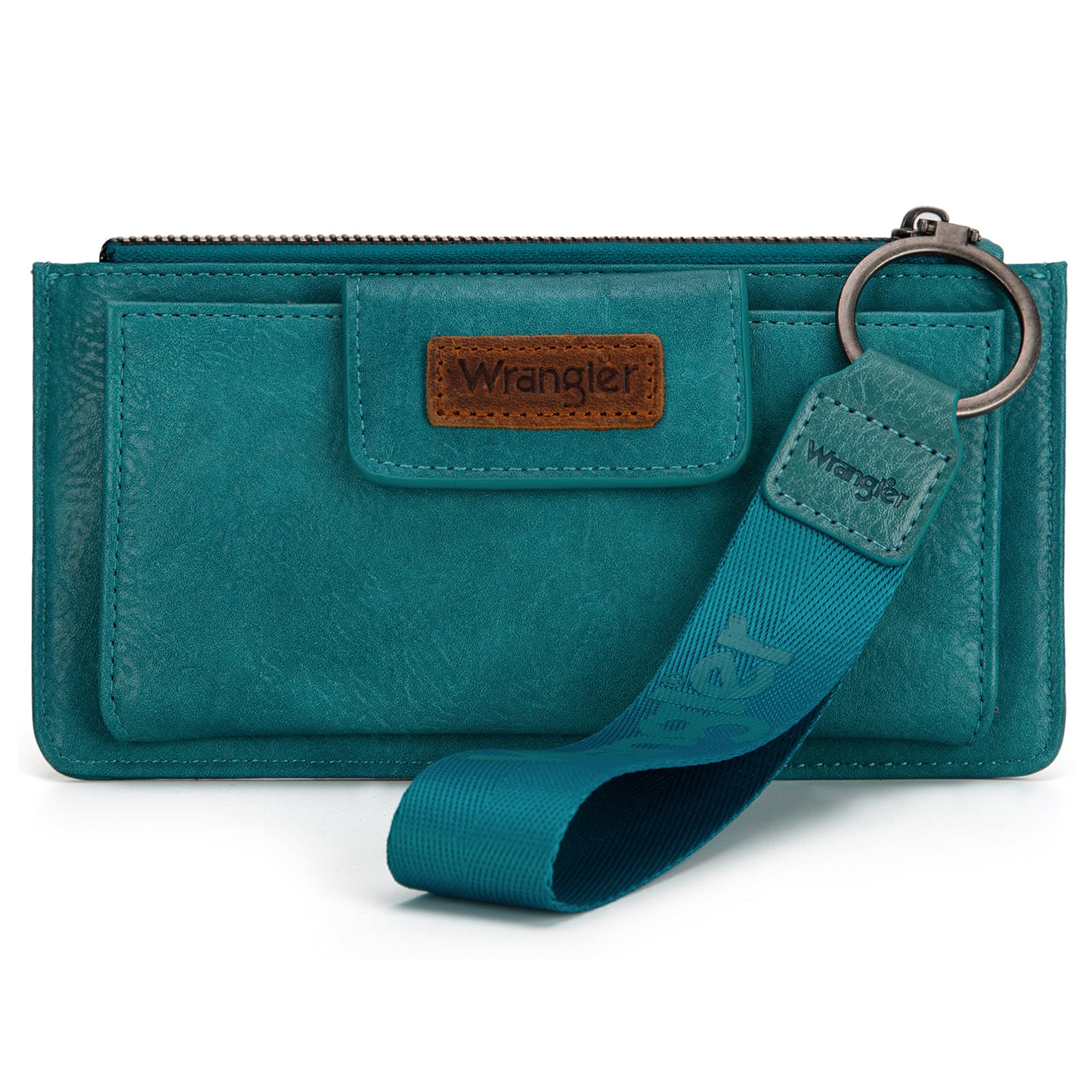 Montana WestX Wrangler Wallet for Women Ladies Female Card Cases & Money Organizers Wristlet with Wallet Large Clutch with Coin Purse Smooth Zipper and Rfid Lining