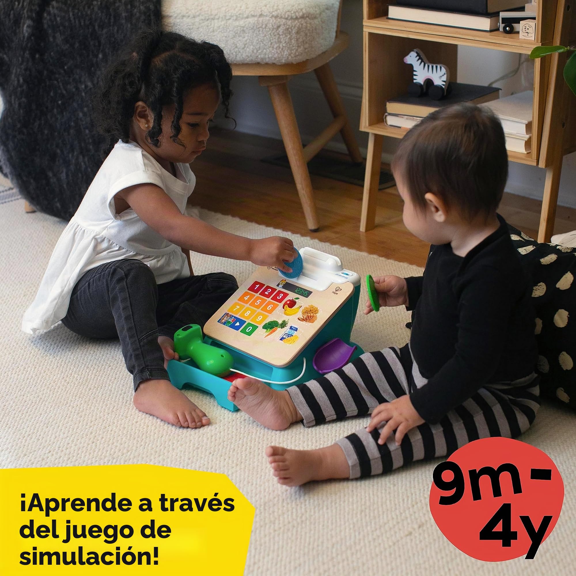 Baby Einstein + Hape Magic Touch Caja registradora de Juguete, con Sonidos Reales y música, a Partir de 9 Meses