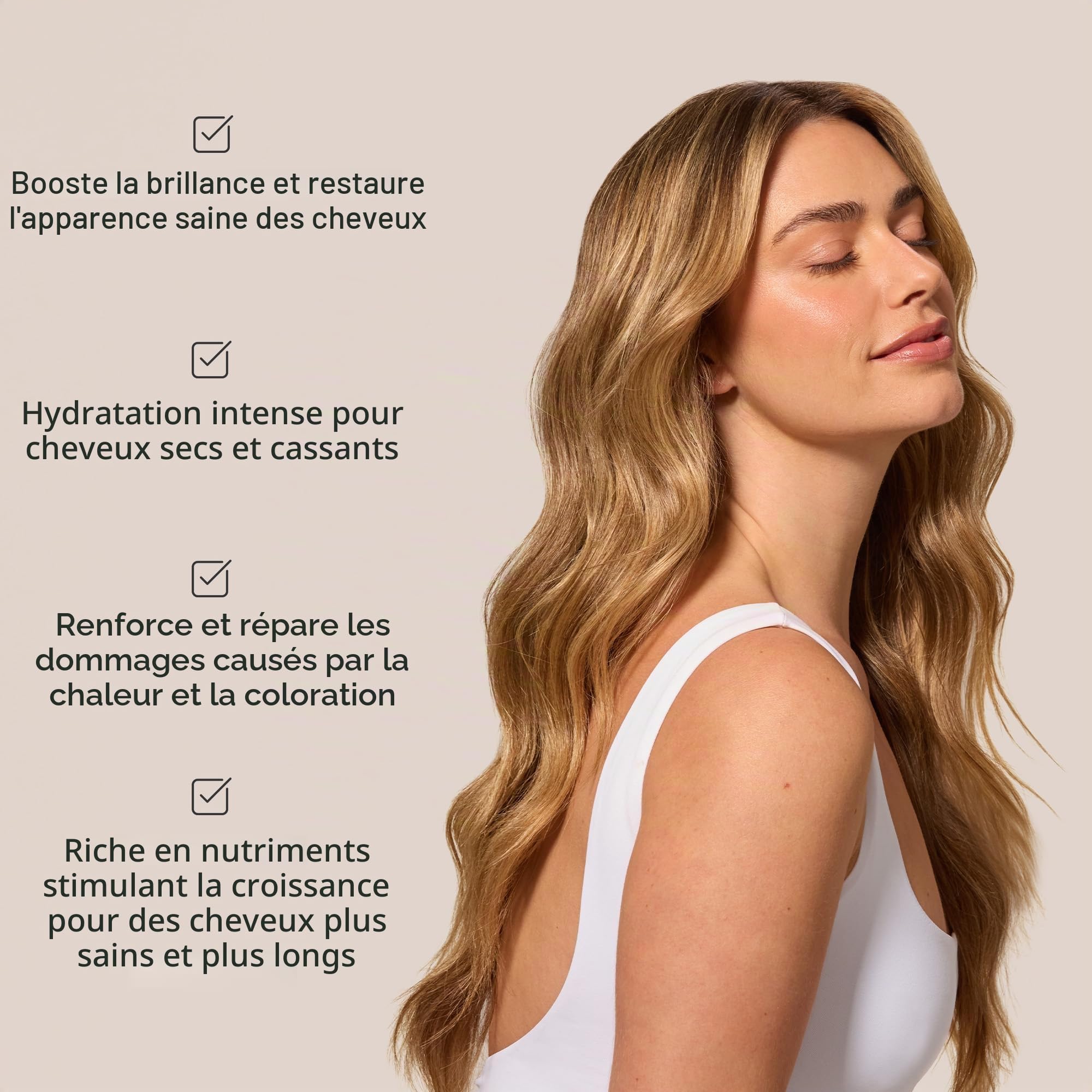 HAIR BURST Shampooing Pousse Cheveux pour Femme — Cheveux Secs et Abîmés, Hydrate et Répare, Réduit la Perte, Stimule la Pousse, Sans SLS ni Parabènes, Coco et Avocat — 350ml