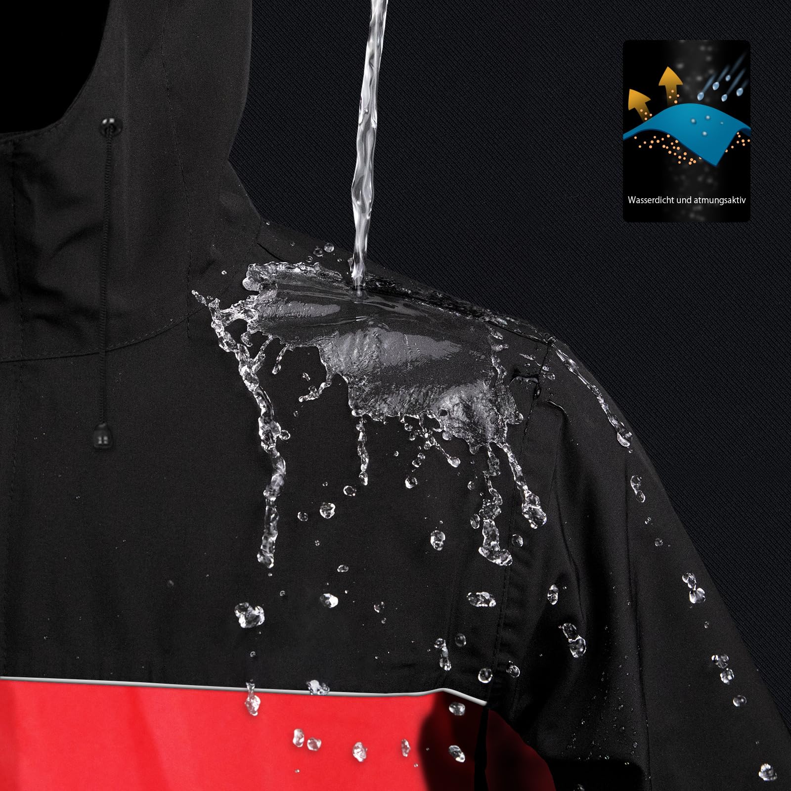 Coutyuyi Motorrad Regenanzug Herren Wasserdicht Atmungsaktiv Regenbekleidung outdoor fahrrad softshellregenjacke