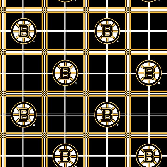 Amazon Com Boston Bruins Flannel Fabric Sold By The Yard