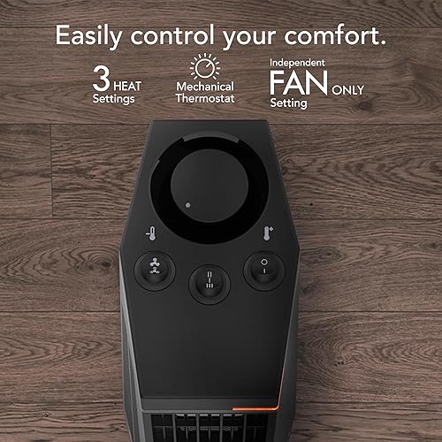 Miniatura 4 de Vornado Rise 20H - Calentador de torre para toda la habitación para el hogar, 3 ajustes de calor, seguridad avanzada, calefacción específica, 20