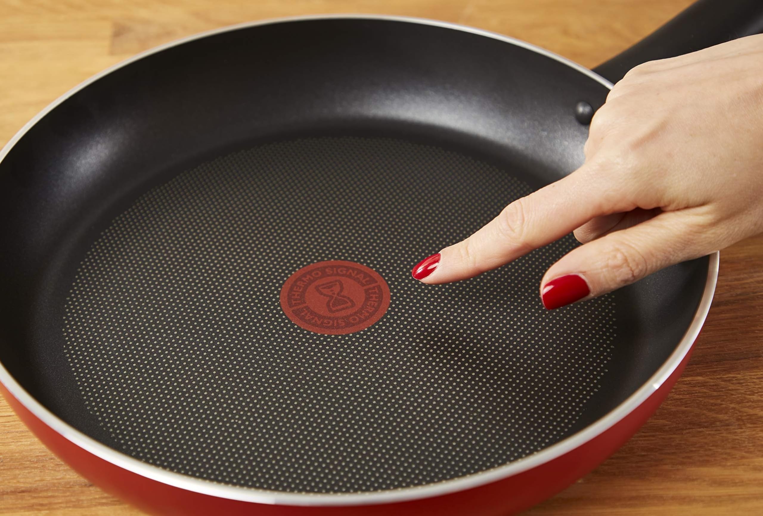 Lagostina Cucina Mediterranea Padella Antiaderente in Alluminio Ø 26 cm, Induzione, Gas e Forno, con Indicatore Cottura Thermo-Signal, Rivestimento Titanium Easy, Manico Ergonomico in Bakelite