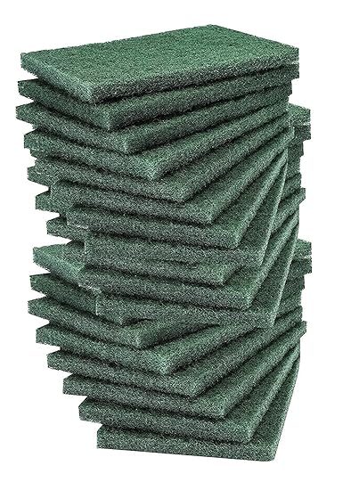 INDIFOX Multipurpose Scratch Proof Kitchen Utensil Scrubber Pad/Scrubber Sponge for Pantry/Scrubbing Pads for Dishwashing, Bathroom and Toilet Washing, Floor Cleaning (Pack of 5, Green)