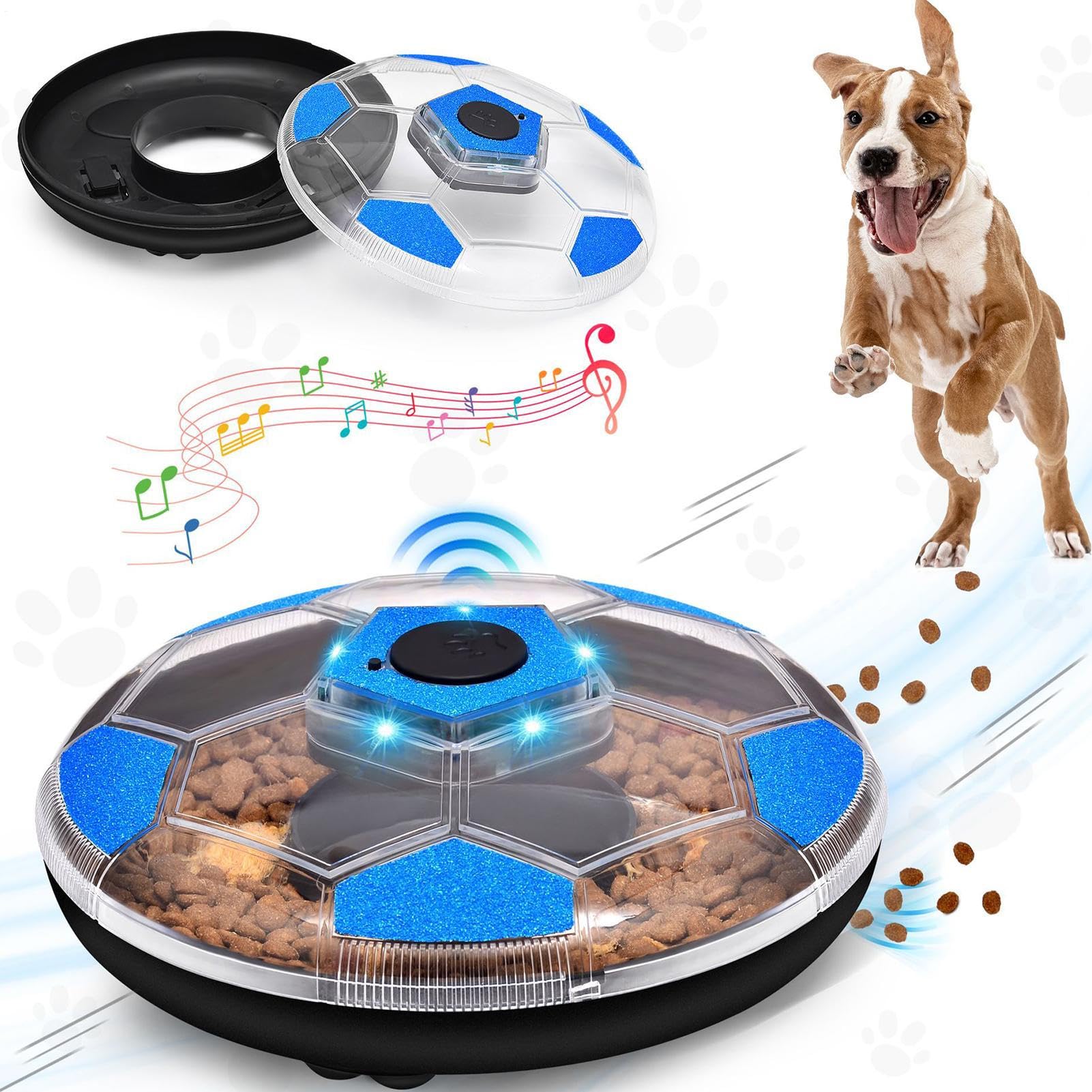 Hundefutter-Puzzle Beschäftigungsspielzeug mit Sound und Licht,
