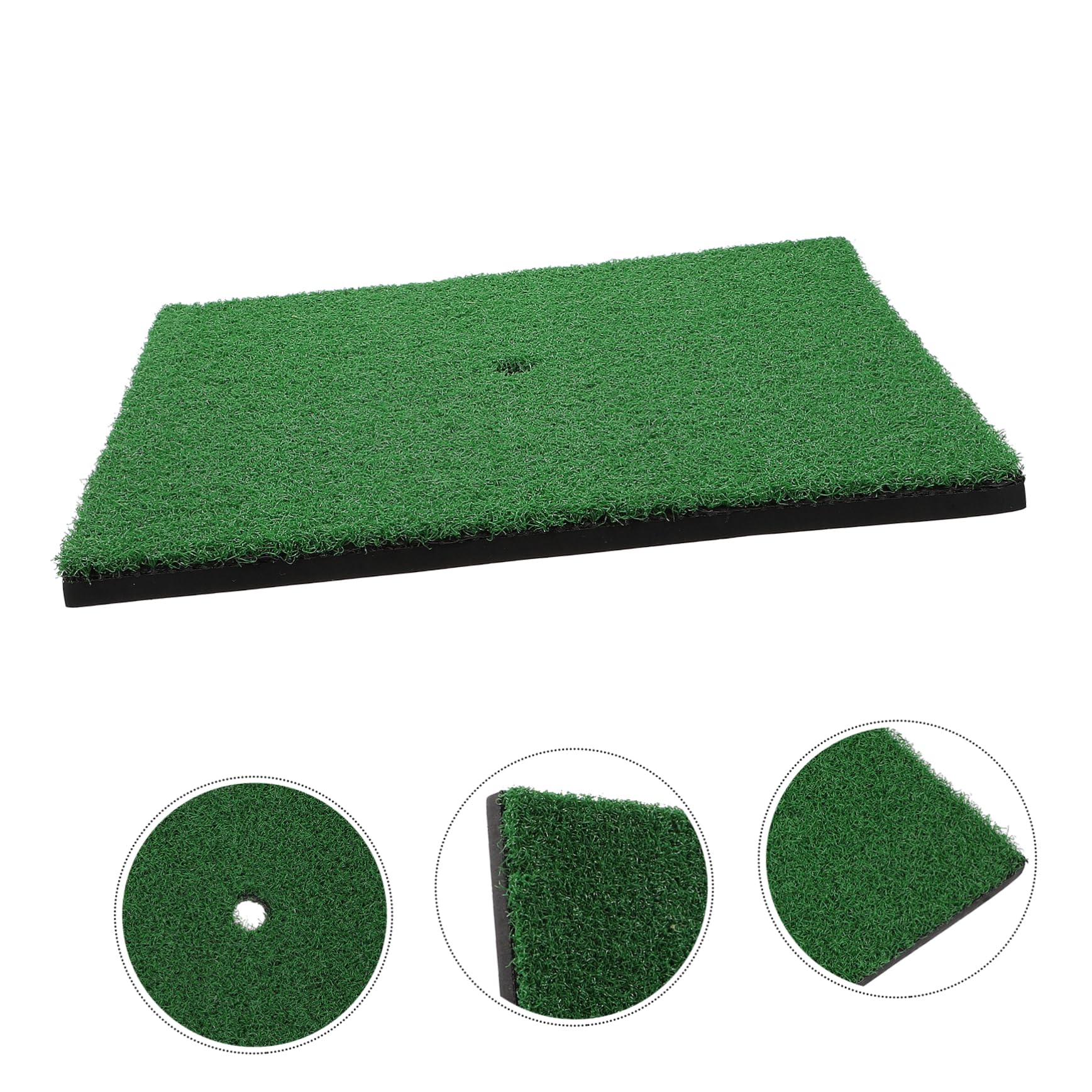 Mikikit Tapete de Práctica de Golf 30x30 Cm, Césped Artificial Corto, Portátil y Seguro, Almohadilla de Swing para Principiantes, Uso Interior y Entrenamiento en Casa