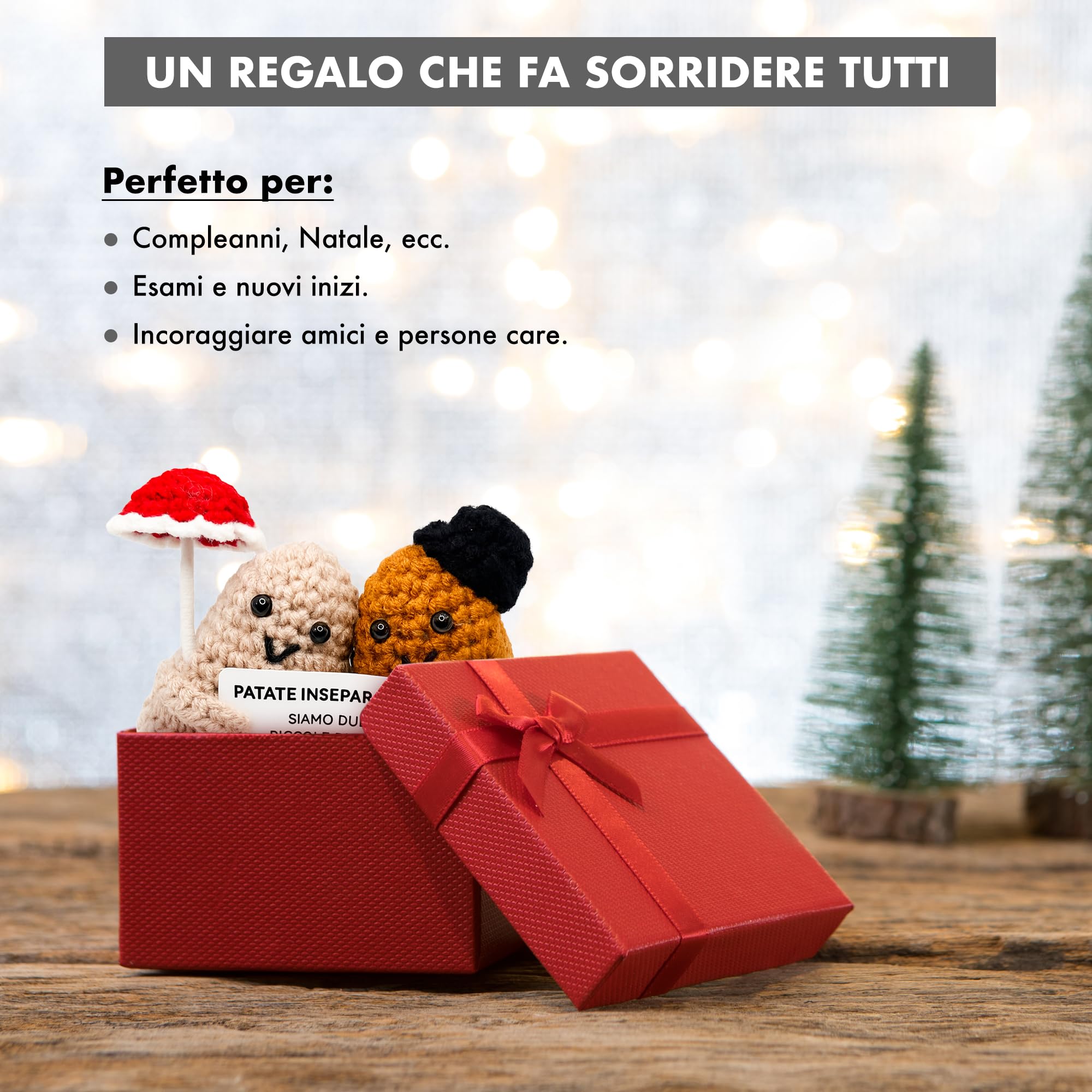 BigDaddy Patate Inseparabili - Peluche Patate Innamorate Unite per Sempre - Regali Coppia Originali - Perfetto per San Valentino, Anniversario Fidanzamento, Regalo Fidanzato e Fidanzata