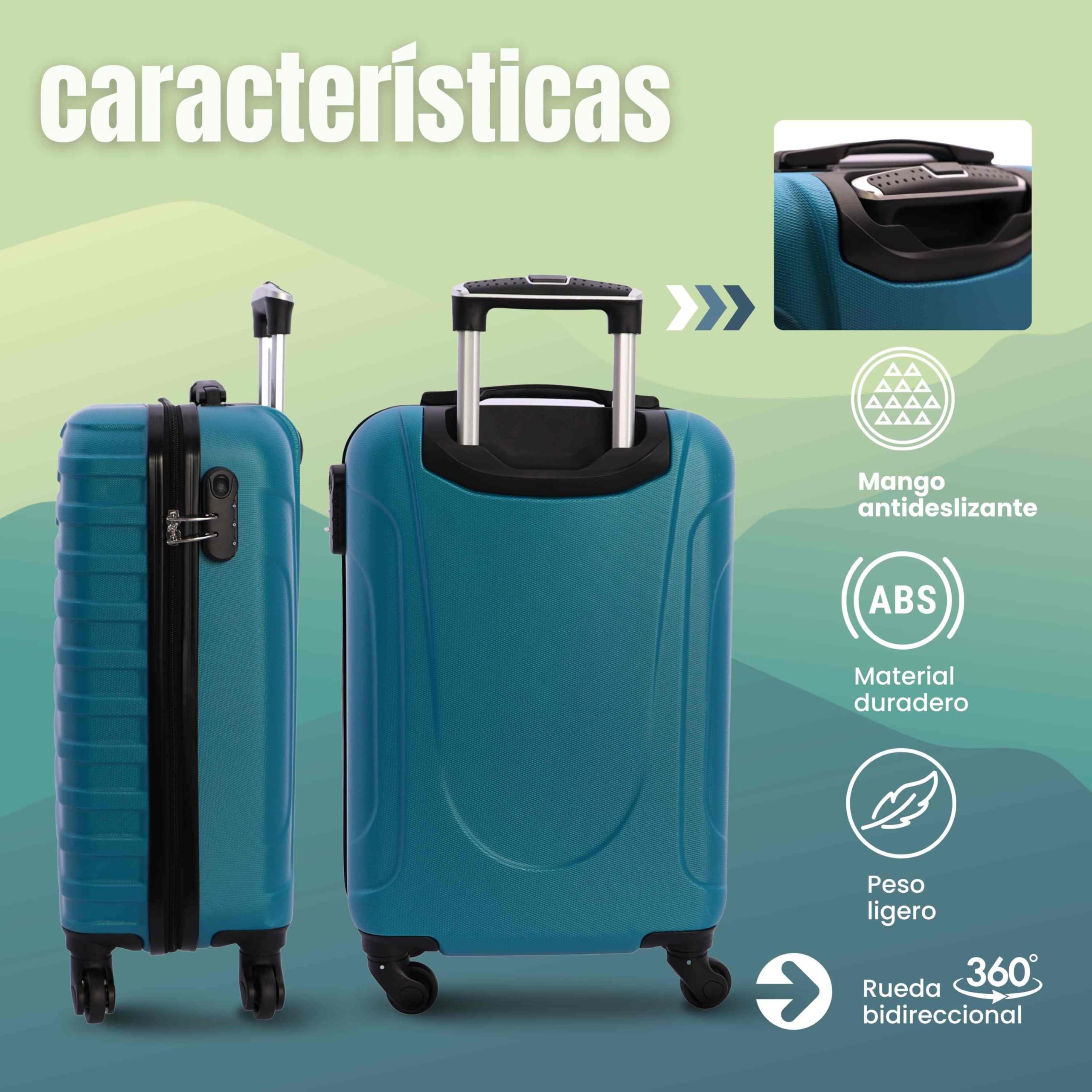 Coronel Tapioca - Maletas de Viaje Cabina - Maleta Cabina - Maletas de Viaje - Apta para Ryannair- Trolley Equipaje para Avion Resistente con 4 Ruedas de 360º y candado