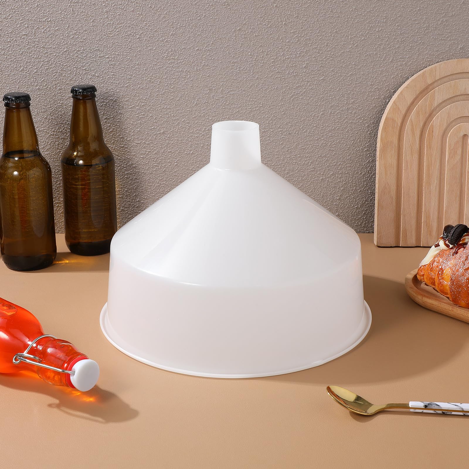 Genérico Embudo Gasolina de Plástico Grande para Cocina Diseño Engrosado Adecuado para Llenado de Botellas y Cerveza de Manera Fácil y Rápida