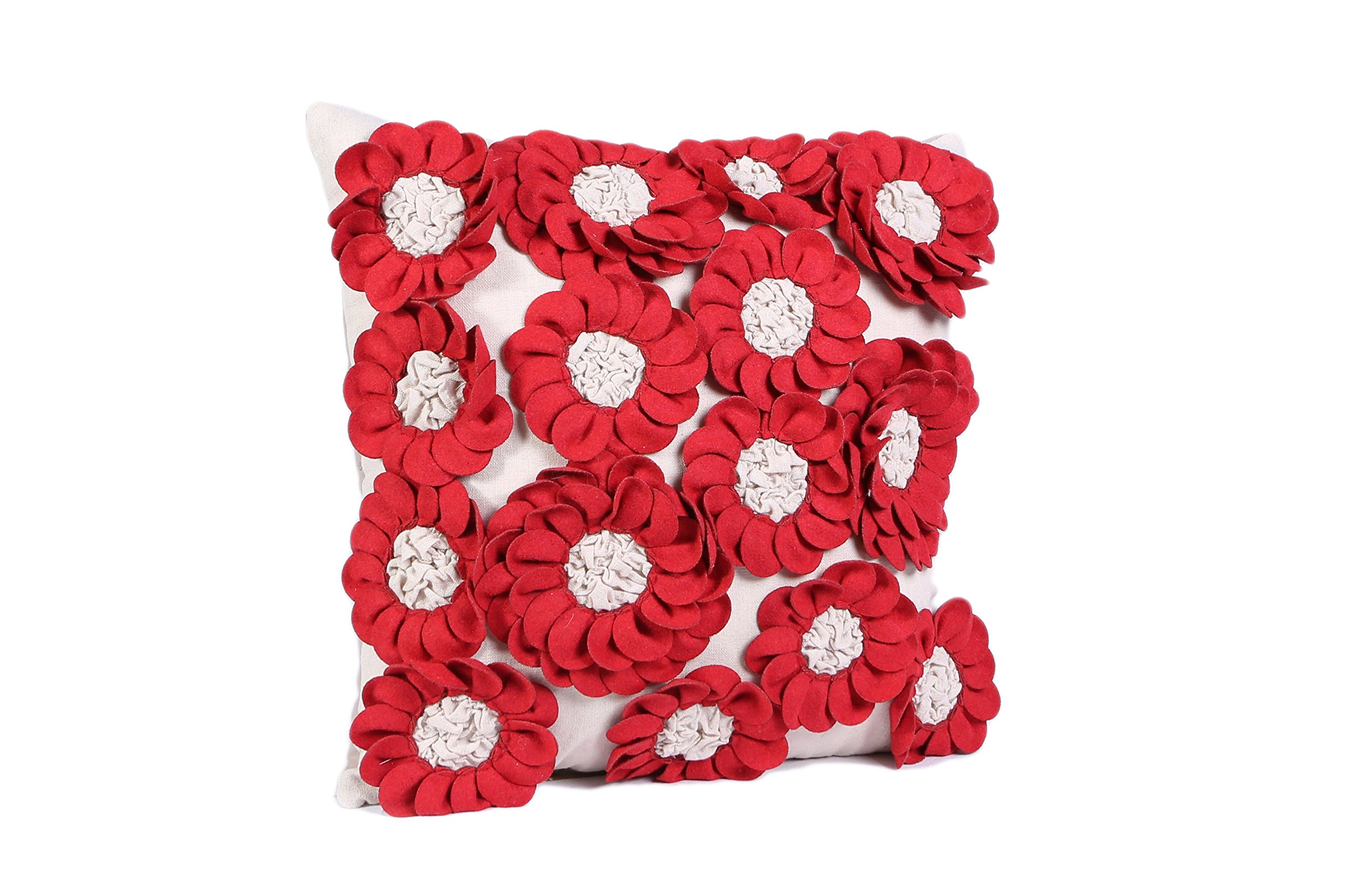 Malini Sadie Cushion, Scarlet