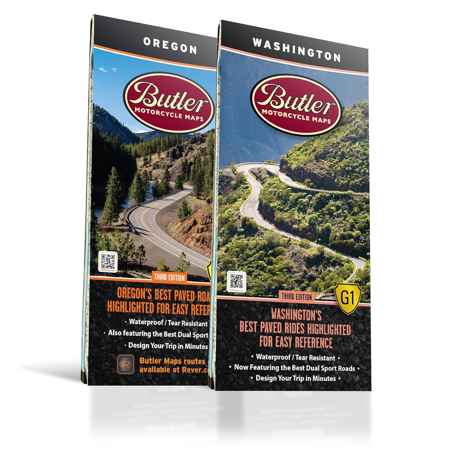 Best Paved Roads in Washington and Oregon Map Bundle