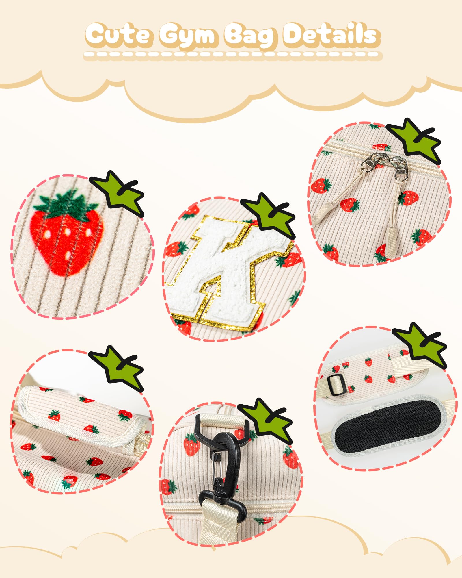 Stocking Stuffers for Kid, Girls Gym Bag, Kids Personalized Weekend Duffel Bags with Shoe Compartment, Initial Travel Tote with Makeup Bag, Gift for Ballet Dance Gymnastics Girl (Letter R)