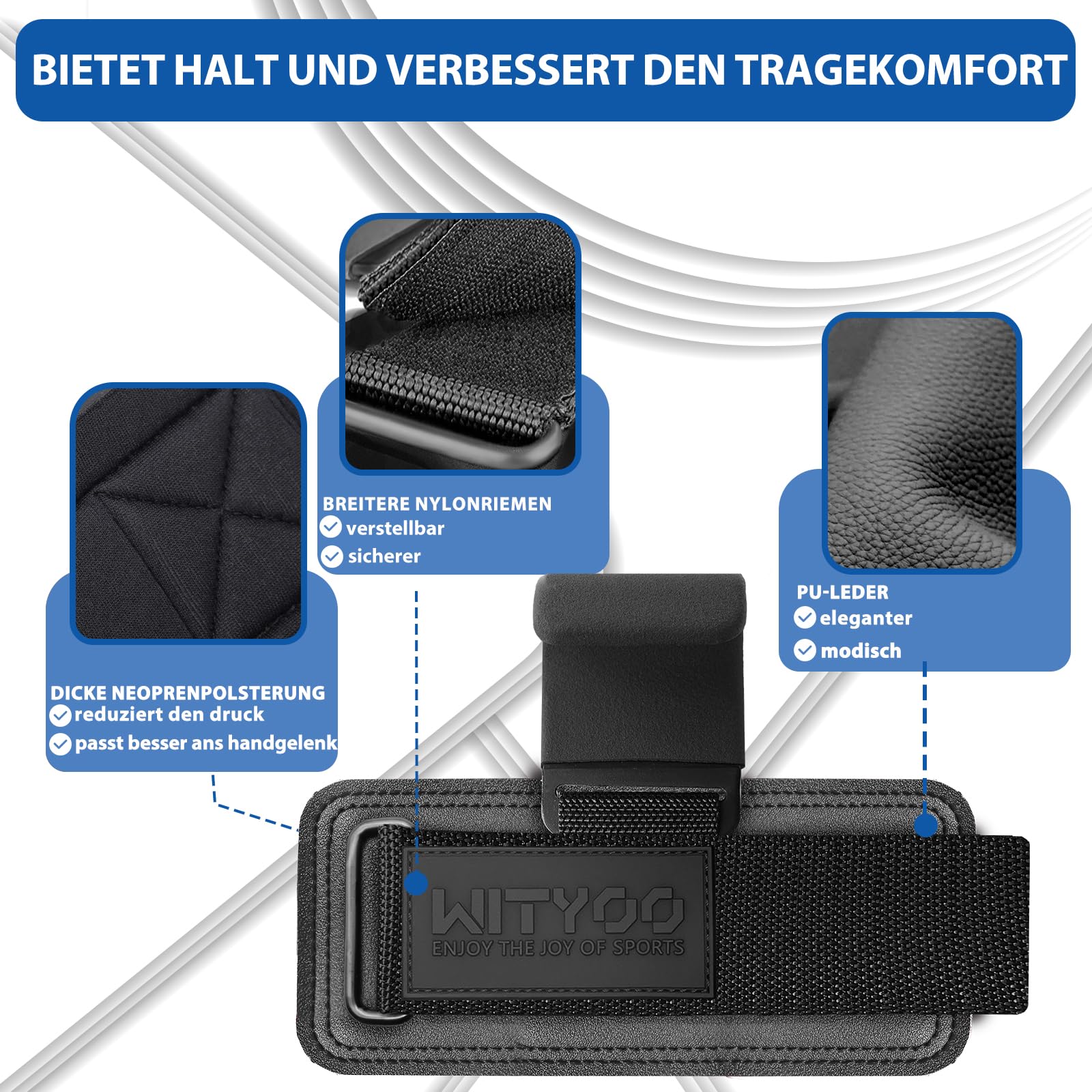 Zughilfen Haken Krafttraining, Fitness Powerlifting Weight Lifting Hook, Lifting Straps für Männer & Frauen, Zughilfe Gym für Kraftdreikampf & Kreuzheben Stütze, Geschenke für Fitnessbegeisterte