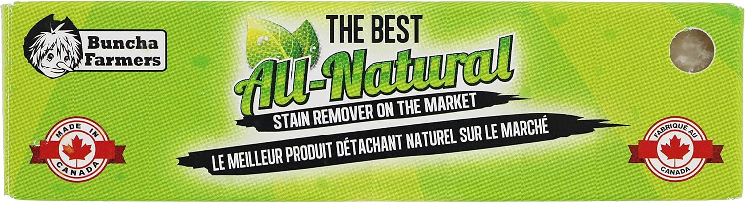 BunchaFarmers All Natural 100% Biodegradable Environmentally Friendly Stain Remover Stick Made in Canada (6 Pack)