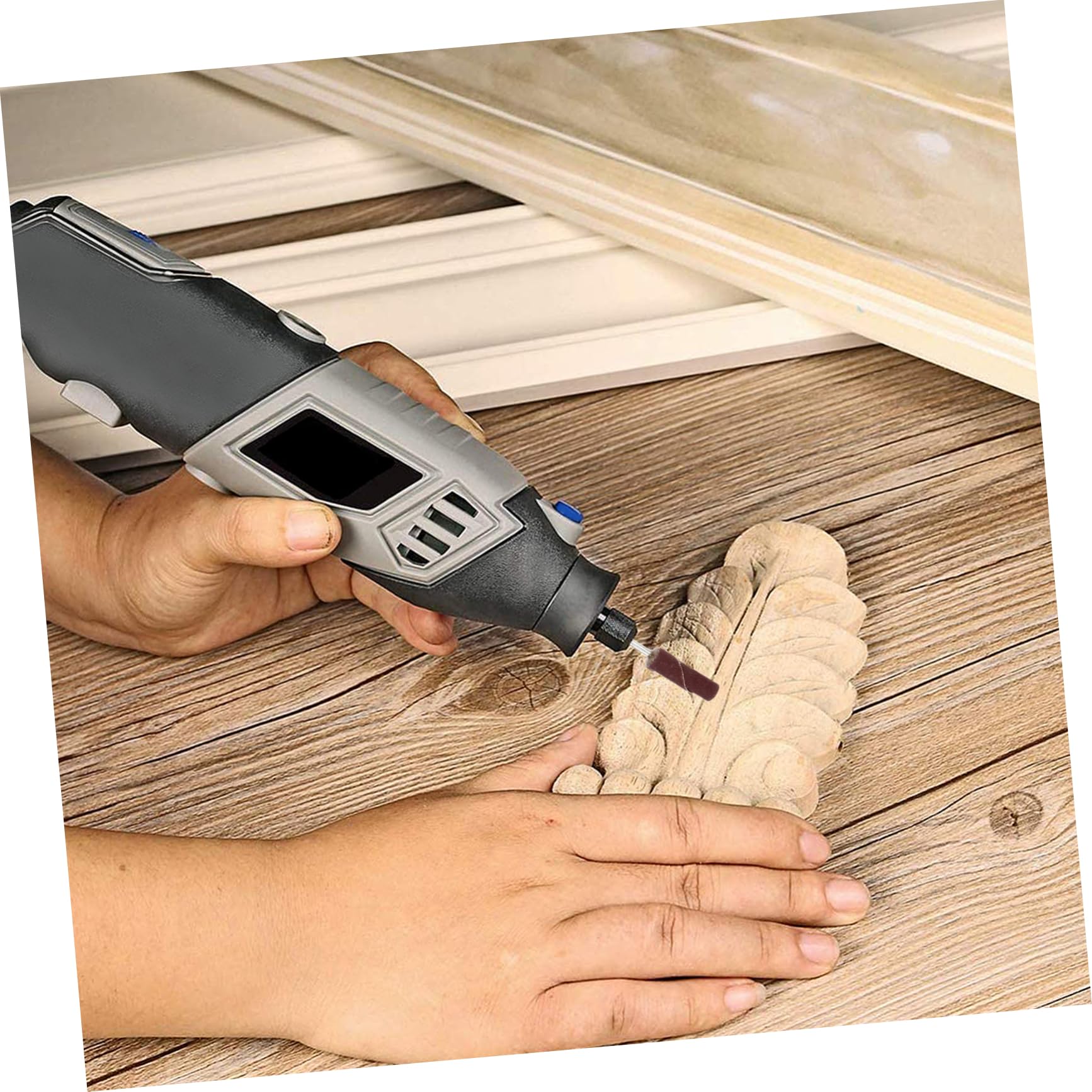 Uonlytech 10pcs Sandpaper Discs Flap Wheel Grinder Discs for Flap Sander Sandpaper Rod Grinder