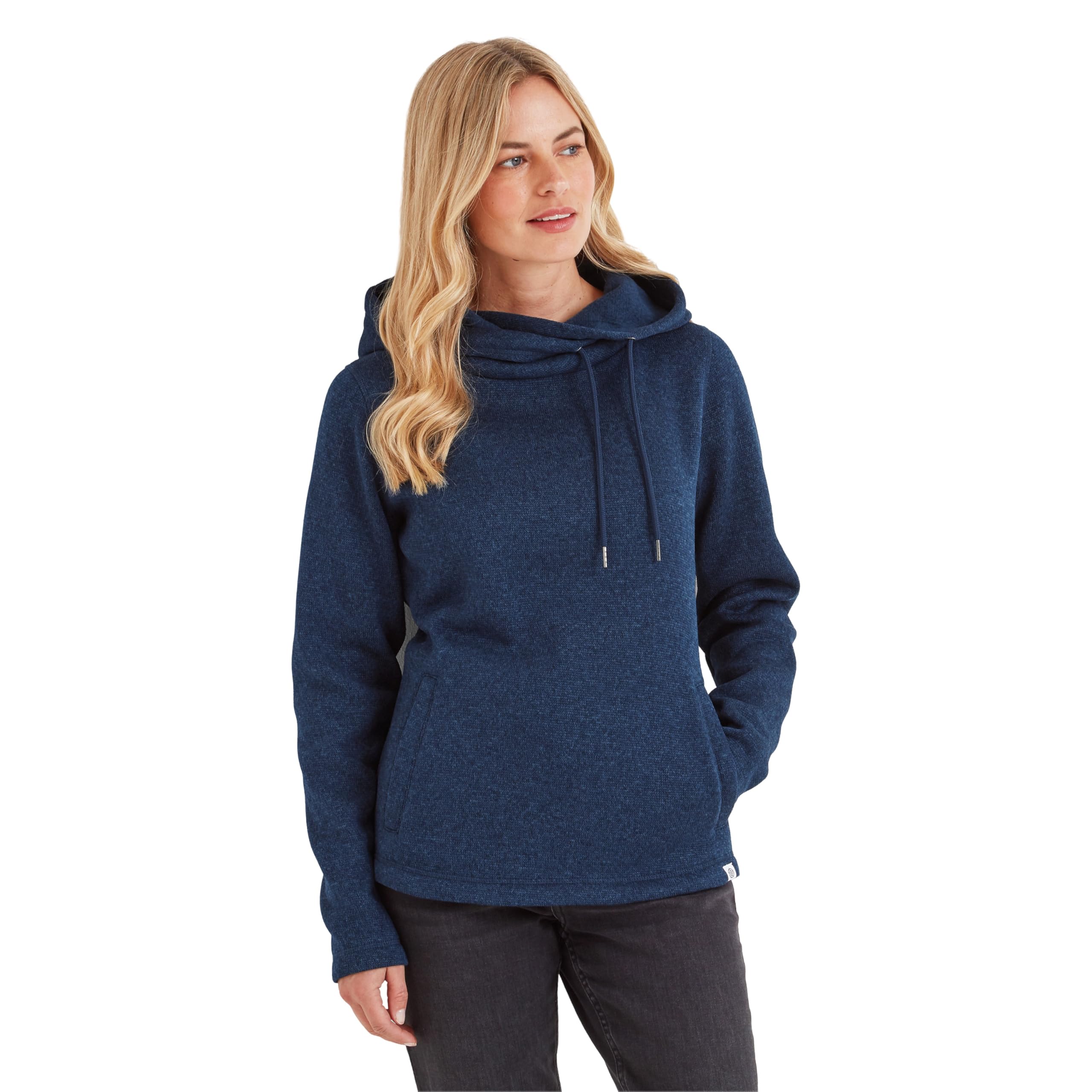 TOG24Acer Womens Warm Knitlook Fleece with Oversized Hood Slouched Loungewear