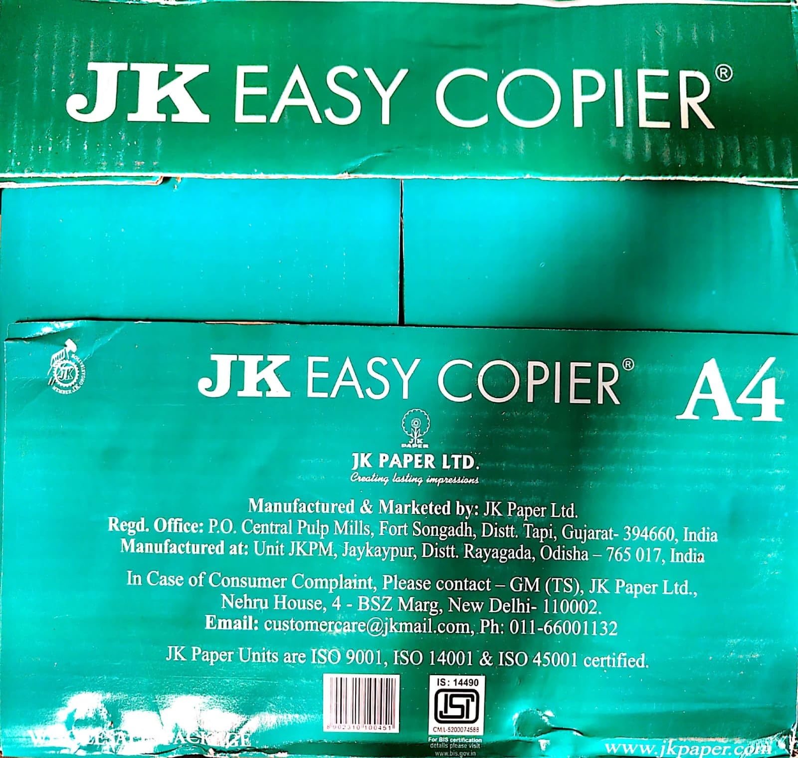 JK Paper Copier and Multipurpose paper, 70 GSM, A4, 500 sheets each, 10 Ream Case