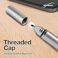 Vista 6 de BoxWave Lápiz capacitivo compatible con Samsung Galaxy Z Flip 3, lápiz capacitivo DualTip, punta de fibra de disco con punta de disco