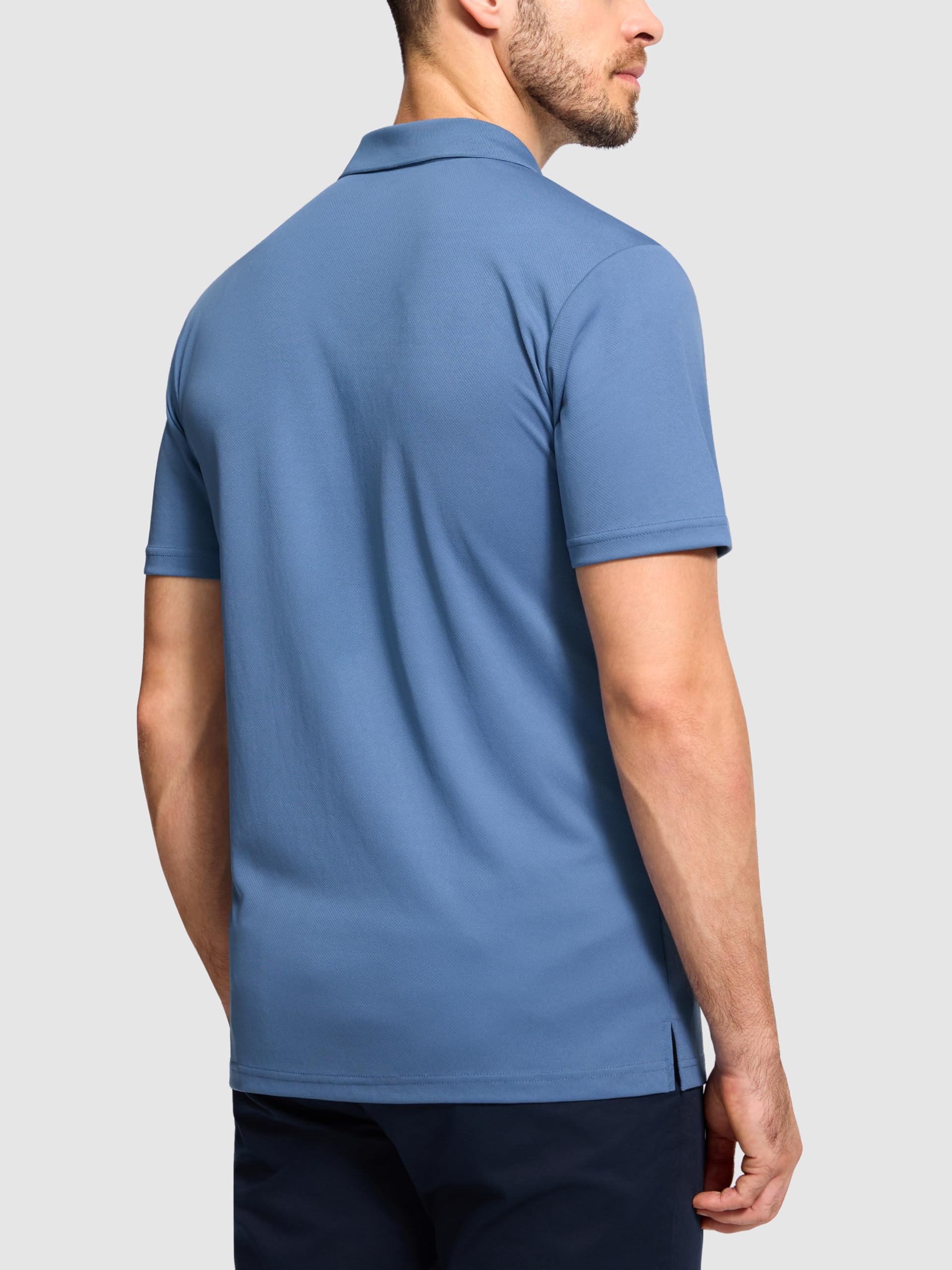 3er Pack Poloshirt Herren Kurzarm Atmungsaktiv Sport Polo Shirts Leicht Golf Tennis Polohemd Sommer Schnelltrocknend Tshirt Männer Set