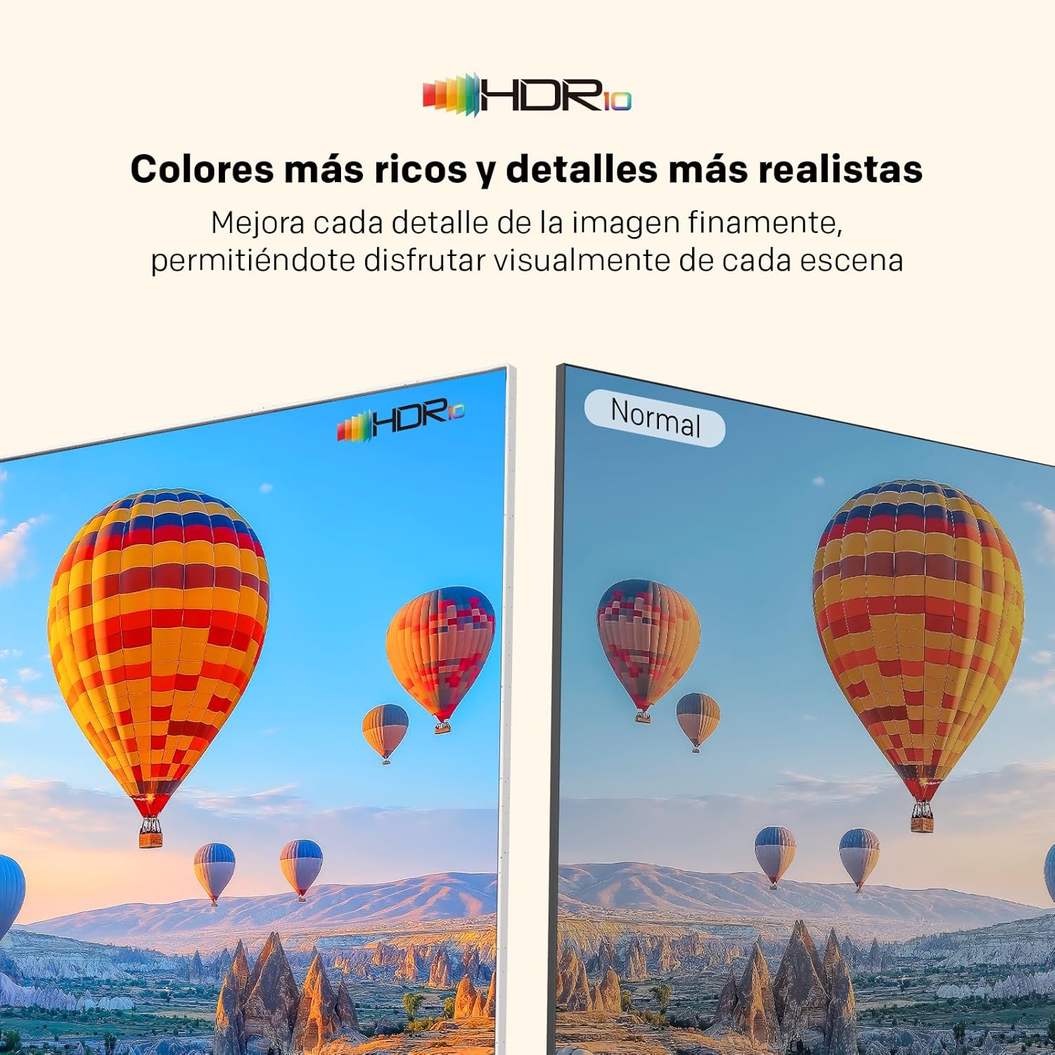 HDR10 vs Normal display comparison