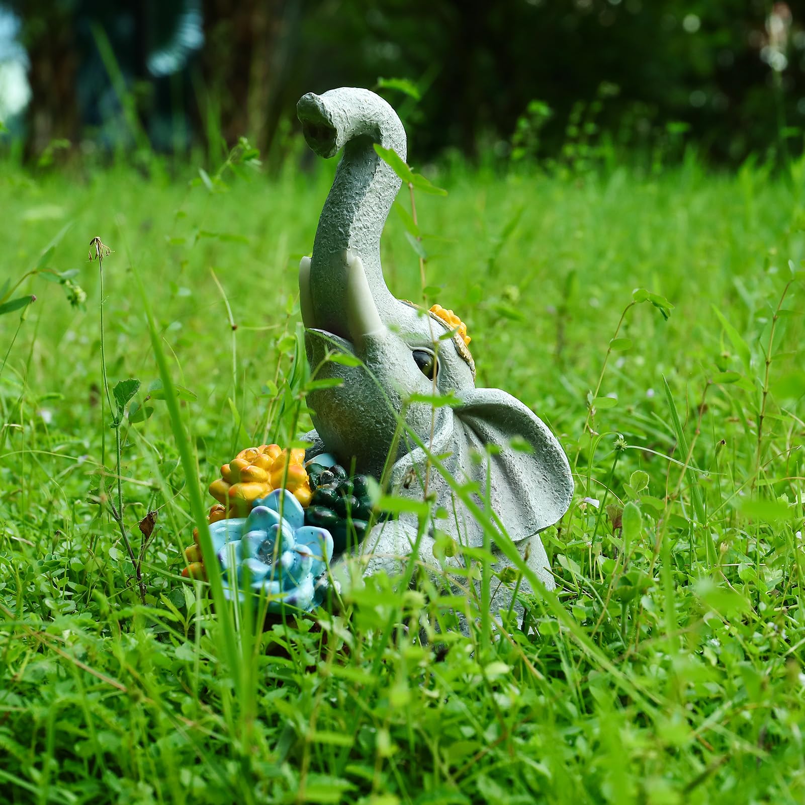 C&Y&G&X Solar-Garten-Elefanten – Verspielte Deko-Figuren Mit Laterne Für Draußen, Ideal Als Geschenk Für Mutter Oder Einweihung