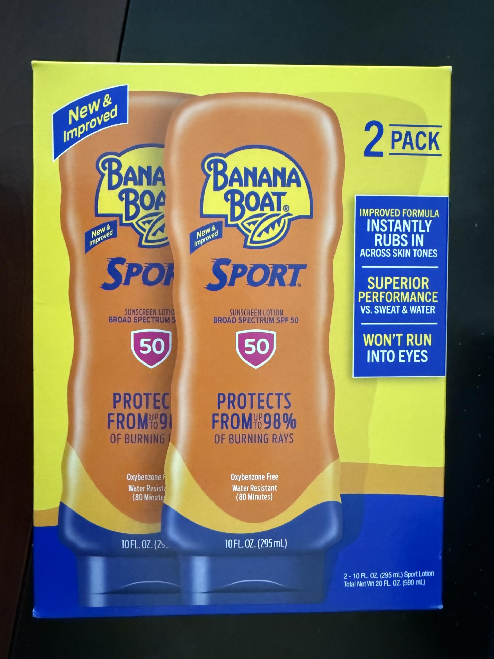 Sport Ultra Sunscreen Spray SPF 50 Water Resistant Oxybenzone-Free 10 oz Twin Pack