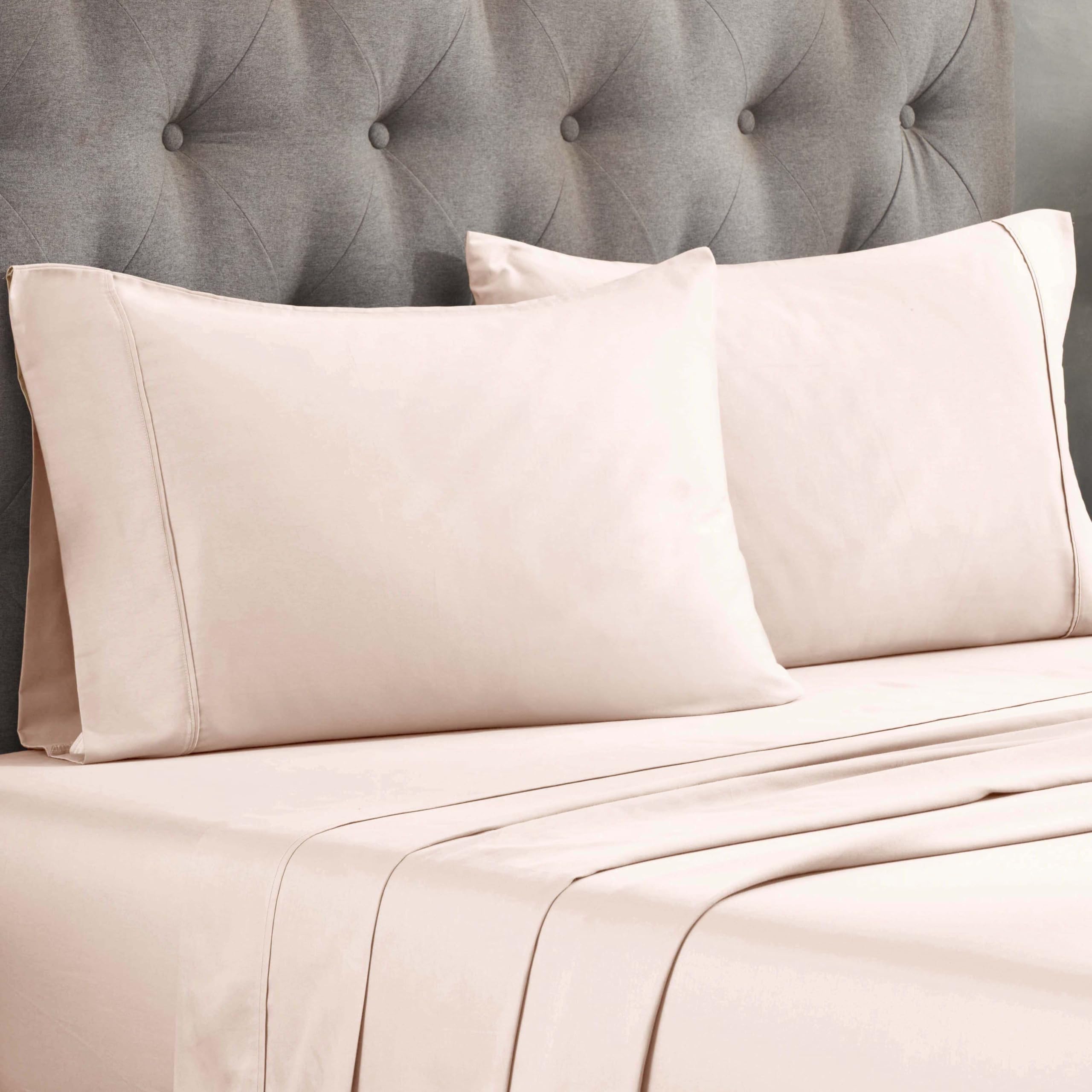 - Superior Egyptian Cotton 400 Thread Count Pillowcases, Pillow Cases, Modern, Solid Classic Pillow Case Cover, Ultra-Soft Comfort Basics, Bedding Essentials, Bed Accents, Set of 2, Standard, Pink