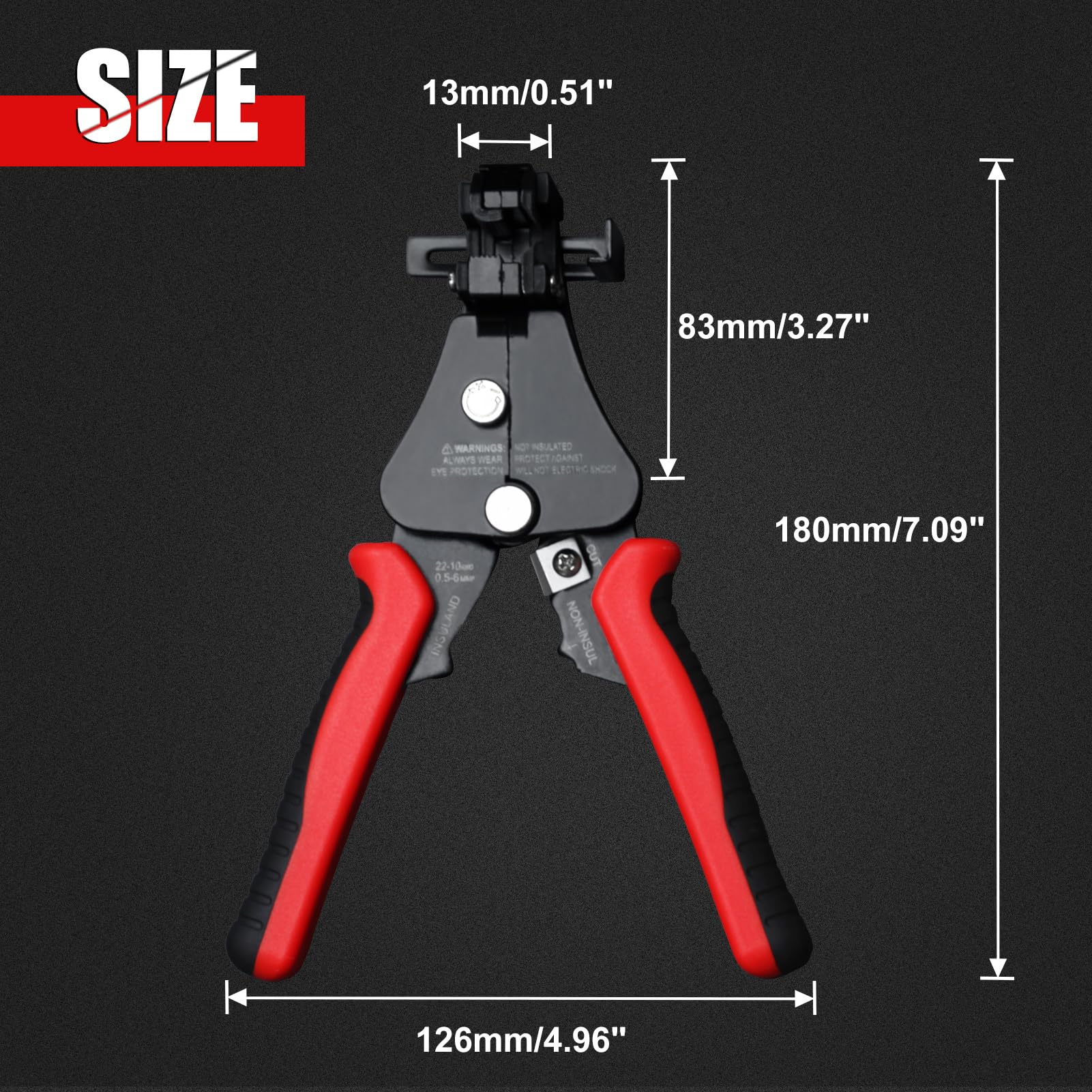 GOLD DEER Wire Stripper 3 in 1 Wire Stripping Cutting Crimping Tool 7-Inch Multifunctional Electrical Stripper Wire Stripping Tool Automatic Wire Stripper for 8-19AWG Solid with Lock Spring Loaded - Image 3