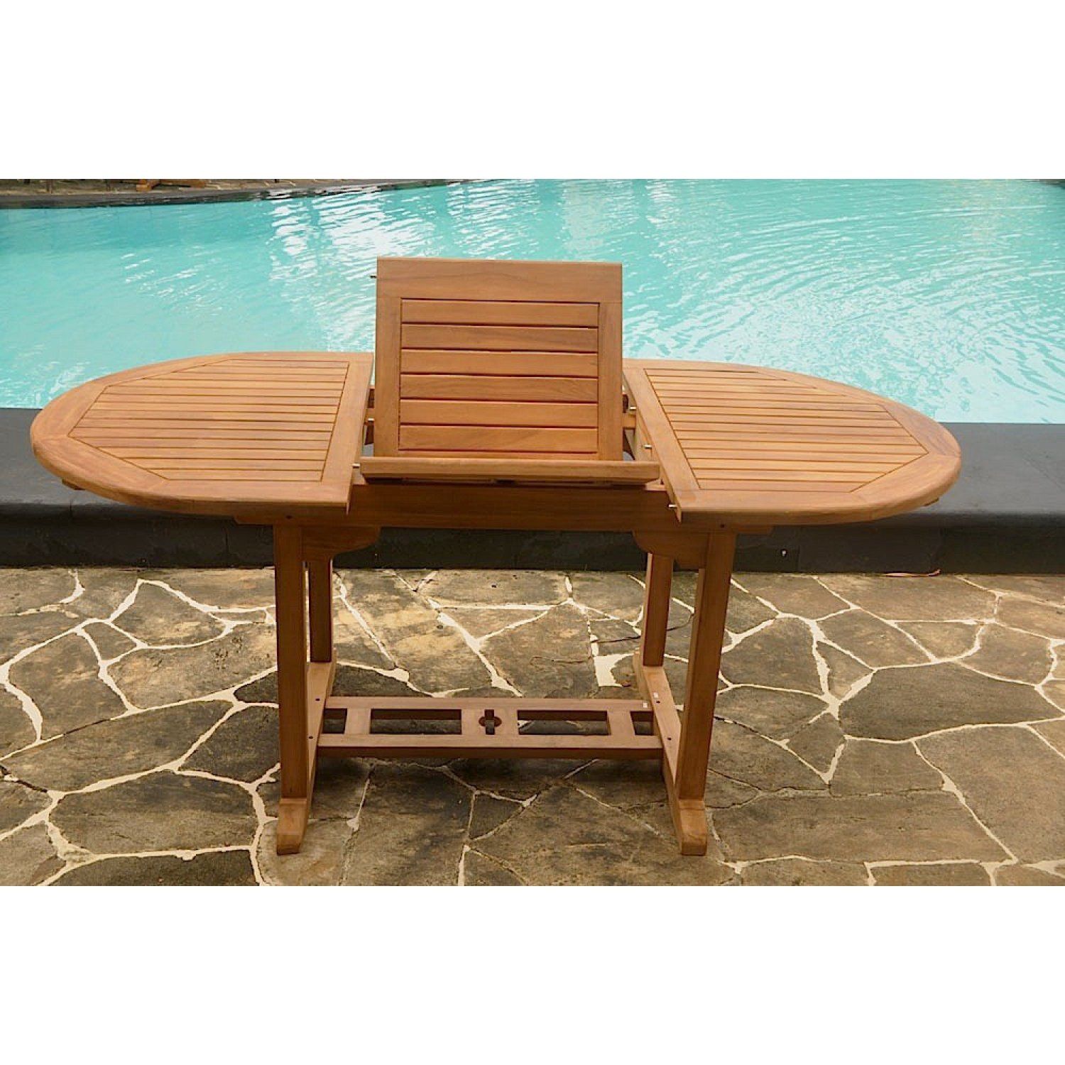 CONCEPT USINE Table de Jardin KAJANG Ovale Extensible 6 Personnes