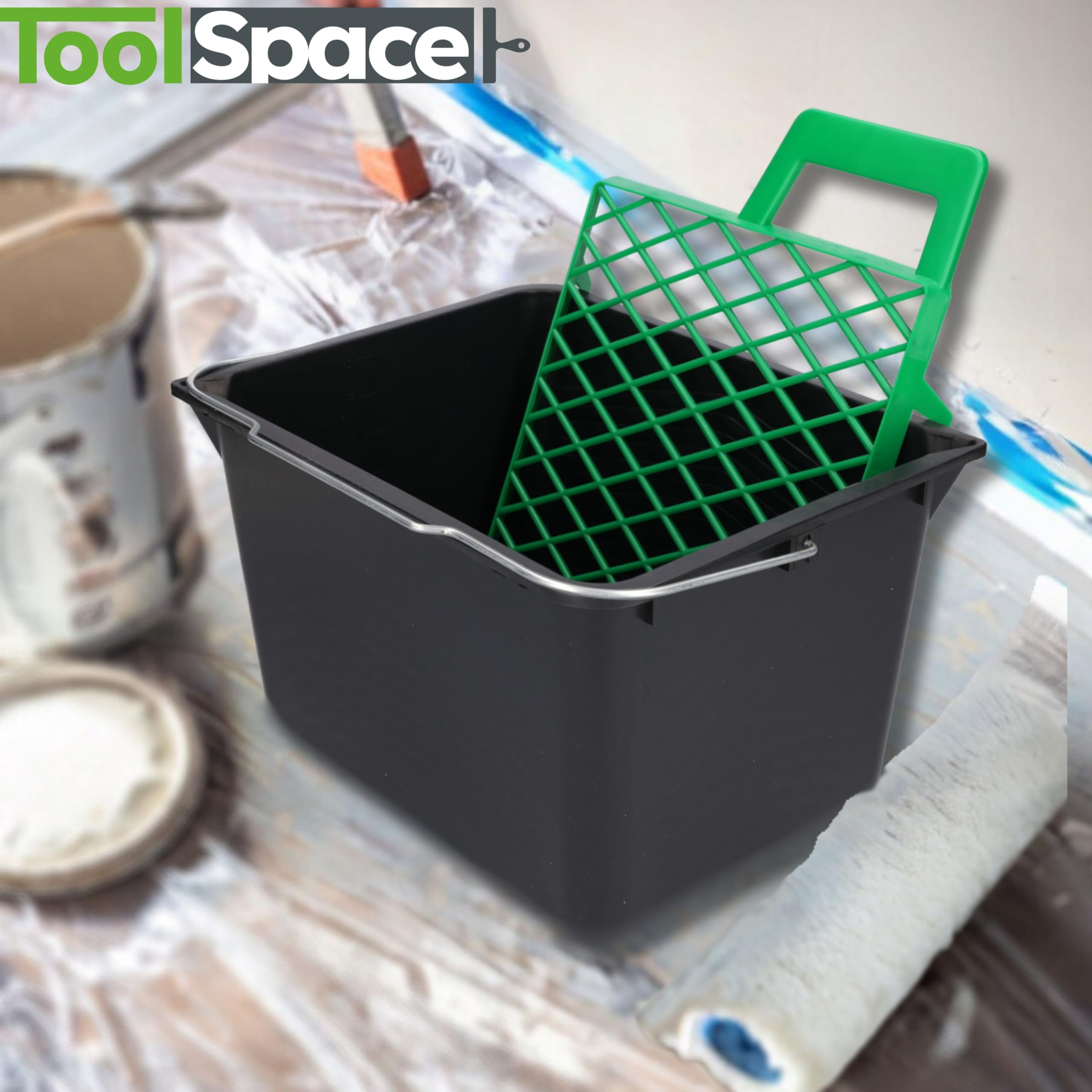 ToolSpace 10x Rejillas de Pintura 21 x 25,5 cm Rejillas rascadoras de Pintura de plástico Verde, Rejillas para Pintura, Accesorios de Pintura, Rejillas de Goteo, rascadores de Pintura