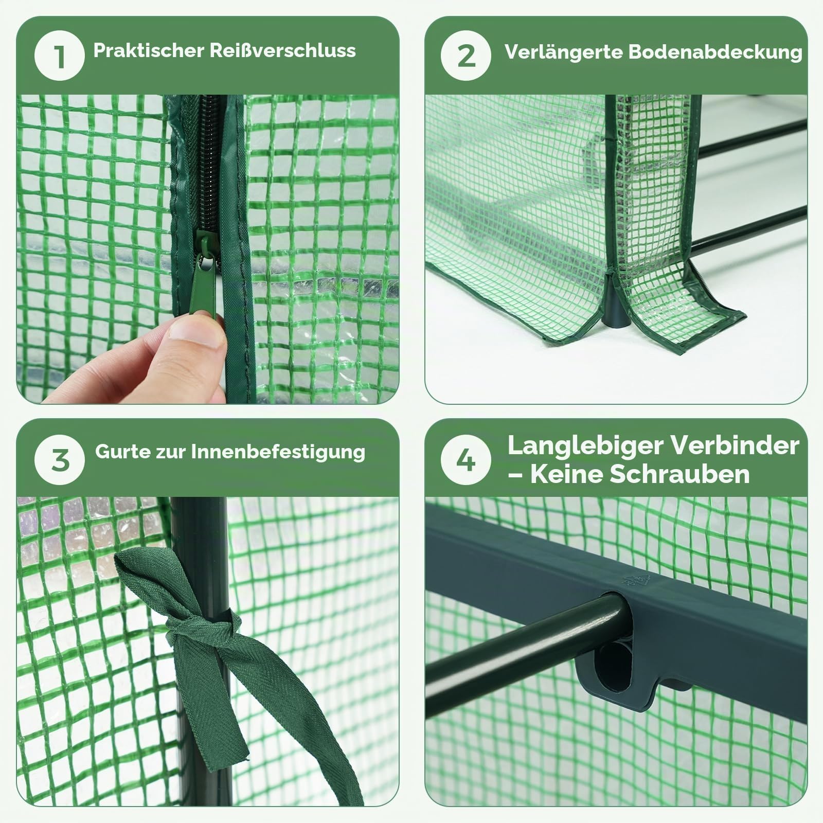 Bamworld Gewächshaus Klein Mini Gewächshaus Foliengewächshaus 4 Etagen Tomatengewächshaus Gewächshaus Balkon Für Gemüse Blumen Pflanzen Sämlinge Anzucht Im Garten Terrasse