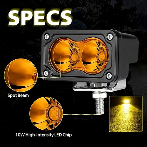 Miniatura 4 de Cápsulas LED ámbar de 3 pulgadas + barra de luz LED de 7 pulgadas