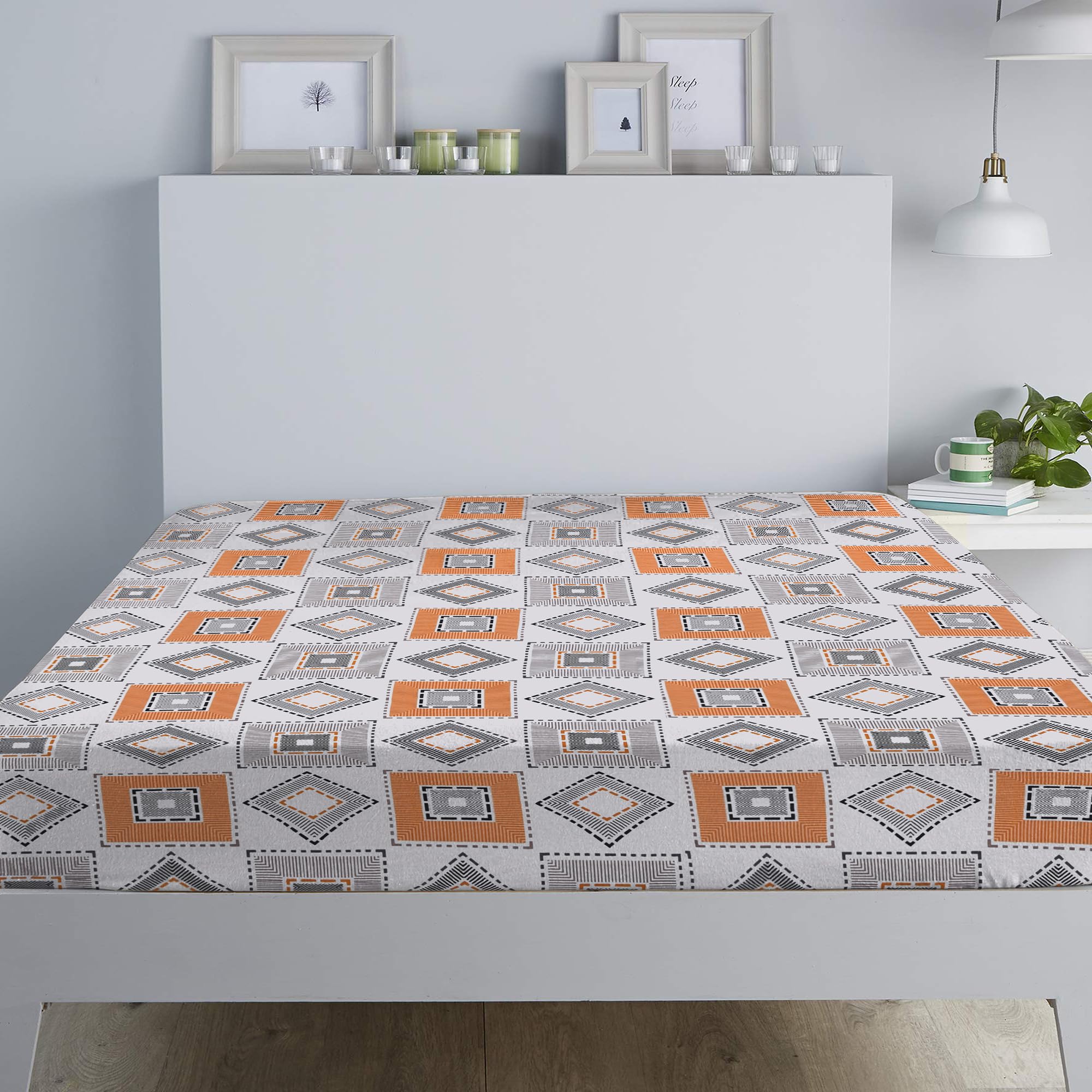 RAYBedding Luxury Printed Floral Pack of 2 Fitted Sheet Small Double Bed – Deep Fitted Sheet 122x190cm + 35cm Deep Corner Elasticated Sheet — image 1