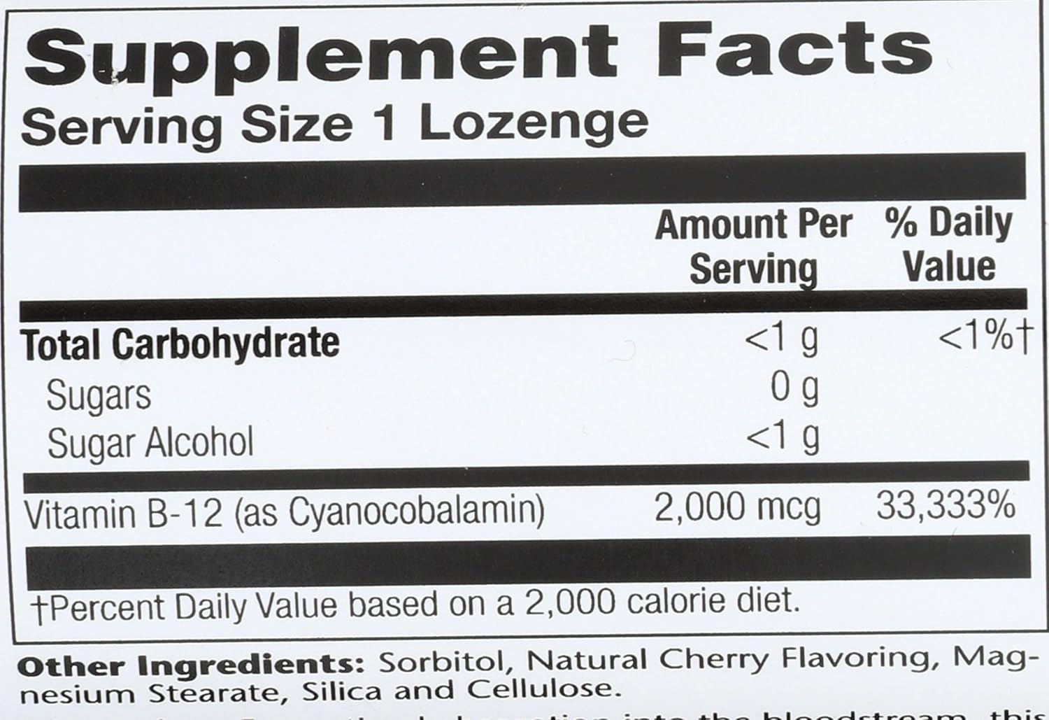 Solaray, Vitamin B 12 2000Mcg, 90 Count