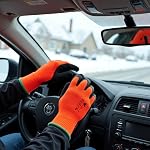 G & F 1528M GripMaster Cold Weather Outdoor Work Gloves, Winter Driving Gloves, Micro-Foam Latex Double Coated, Heavy Duty, Medium, 1 Pair