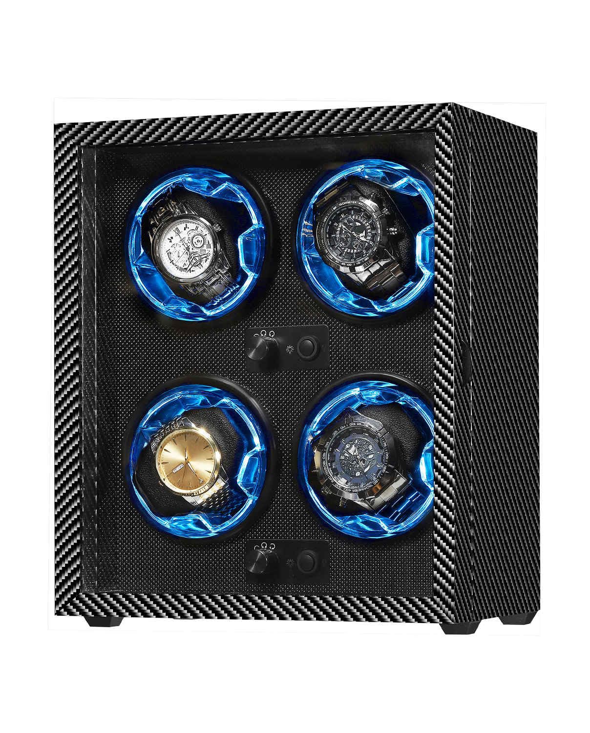 View 1 of ***FACTORY SEALED***GLOKUUCA 4 Watch Winder - Black Carbon Fiber
