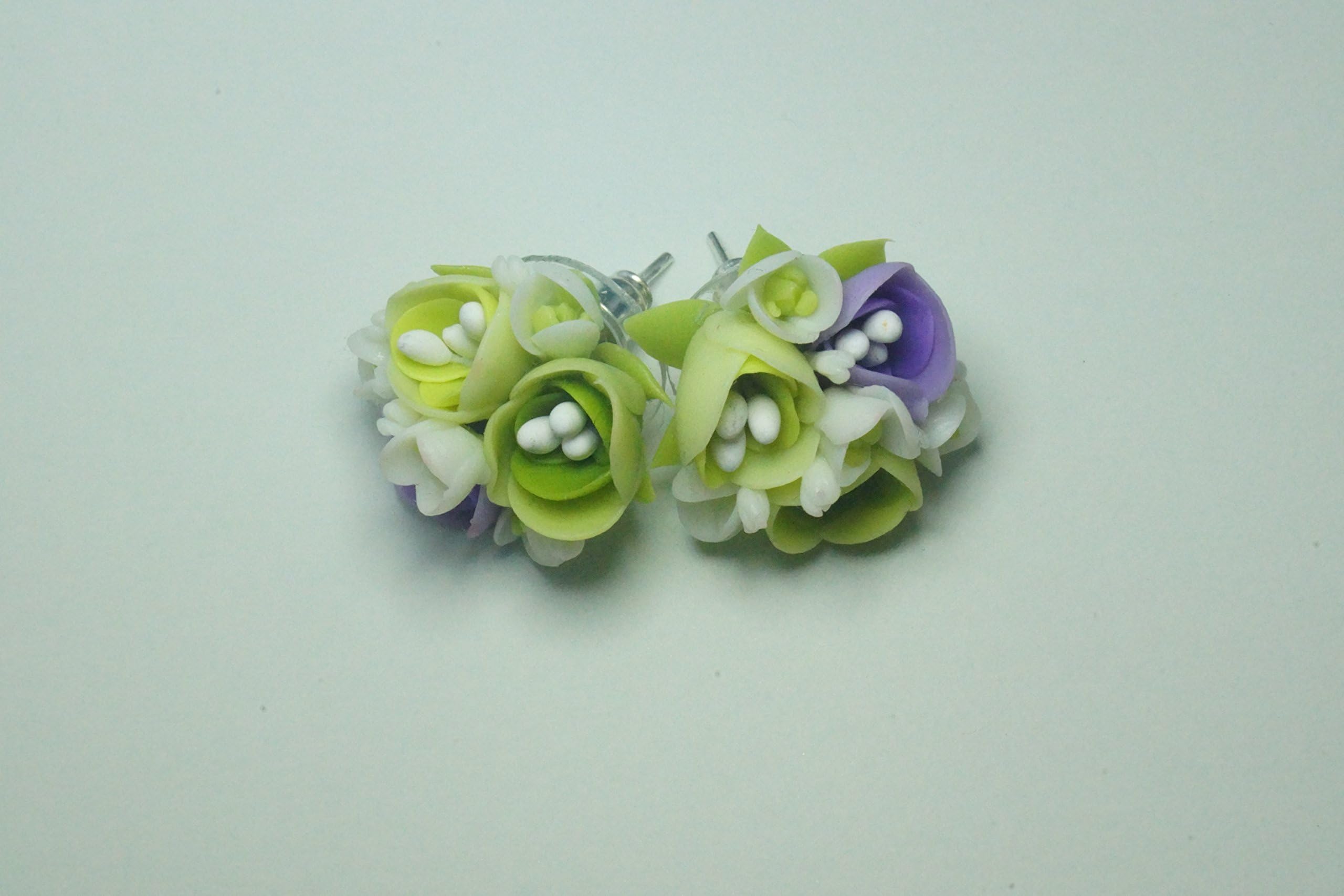 Handmade Stud Unique Sexy Earrings Amazing HD Detailed Flowes Bouquet New York Style Fasion Designer In Trand