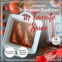 Vista 2 de Santo Amaro - Auténticas sardinas europeas en salsa de tomate de puré, sardinas enlatadas a mano en salsa de tomate de Portugal, sardinas