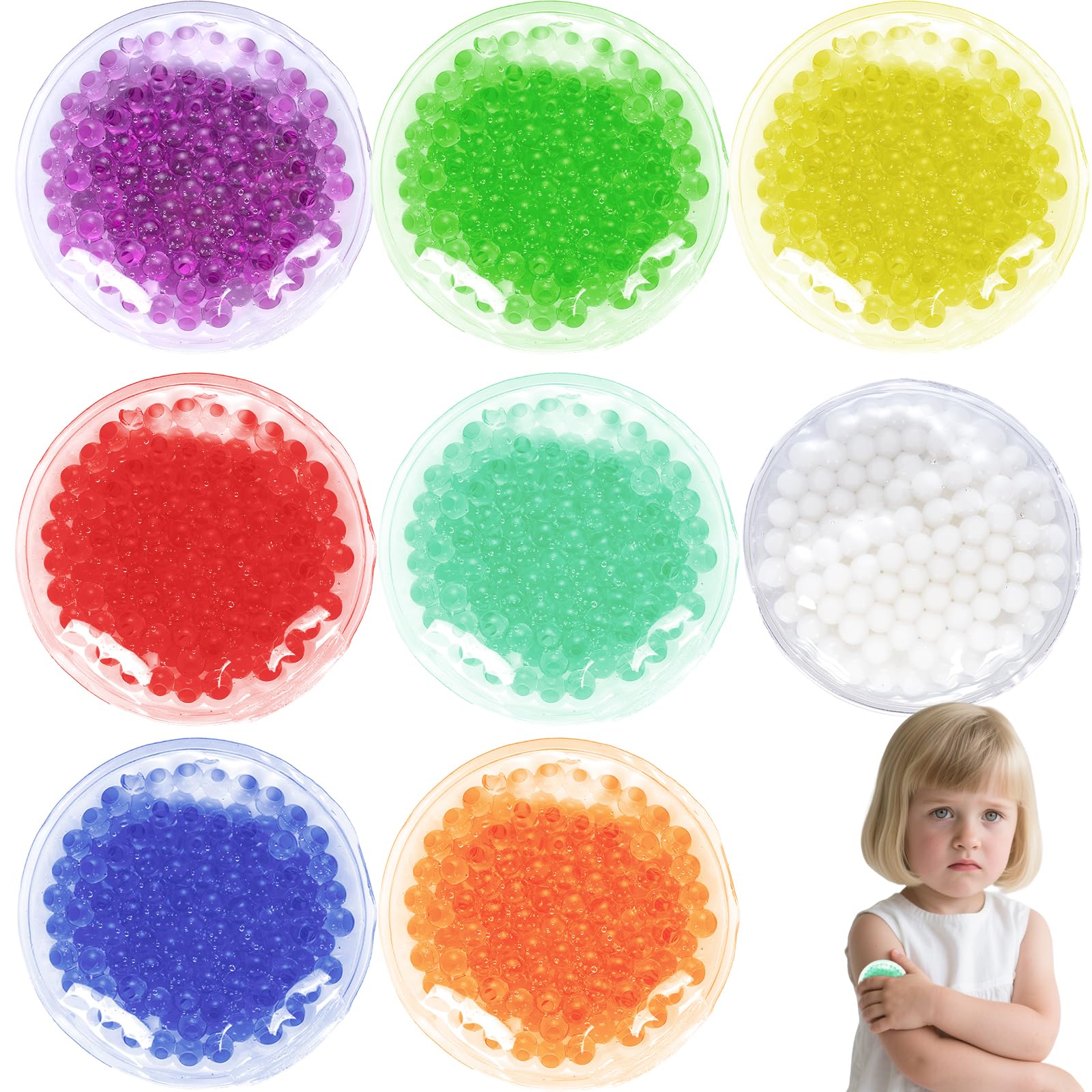 Boo Boo Gel Ice Packs, Kids Ice Packs, Hot Cold Kids Ice Pack, Cold Therapy and Pain Relief for Minor Cuts, Pain Relief for Kid Injuries, Reusable Gel Ice Pack, Child Injury (K)