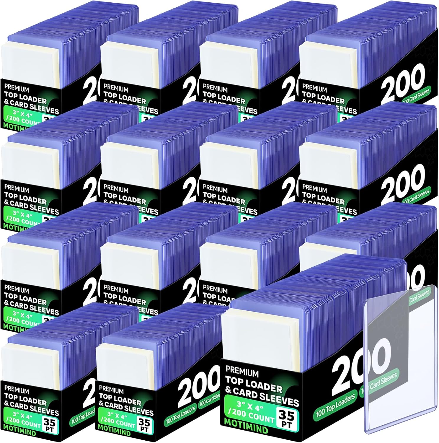 3000 Packs Card Sleeves Hard Plastic Sleeves 3"x 4" Baseball Card Protectors for Trading Sports Game Football Cards