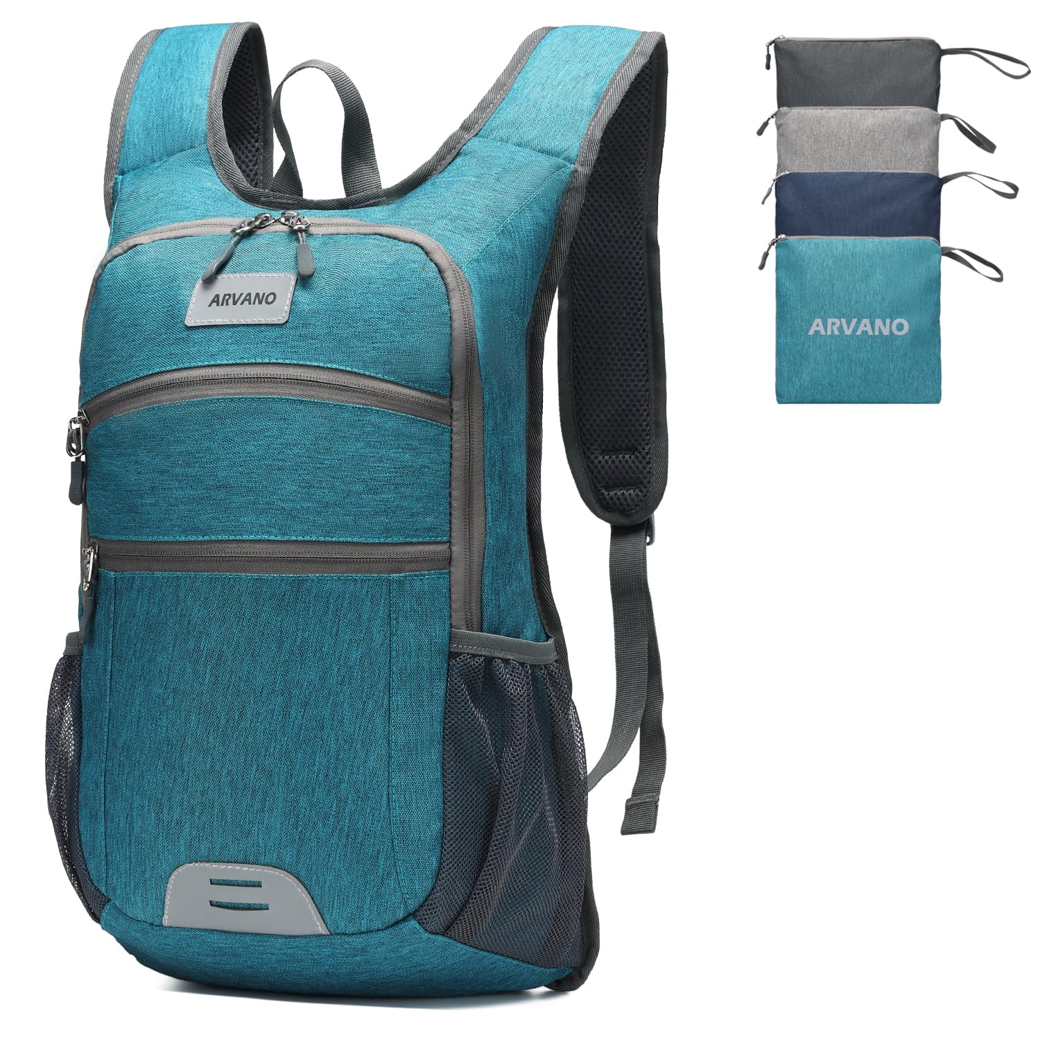 Arvano Foldable Hiking Backpack 10L, Cycling Backpack Waterproof, Lightweight, Travel Rucksack Packable for Men Women, Small Bag for Work, Gym, Camping, Walking, Sport Daypack