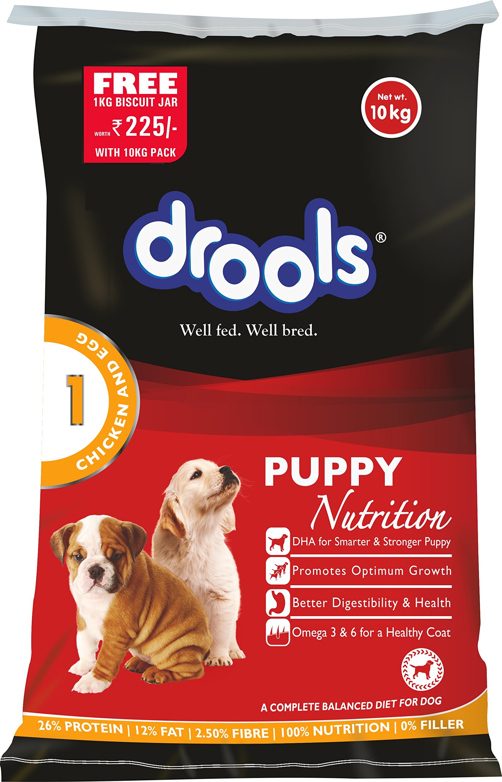 See full amazon price history chart for Drools Chicken and Egg Puppy Dog Food, 10kg (1kg Biscuit Jar Free Stock) Drools Chicken and Egg Puppy Dog Food, 10kg (1kg Biscuit Jar Free Stock) (B01MYV3BKB) Amazon Price History, Amazon Price Tracker