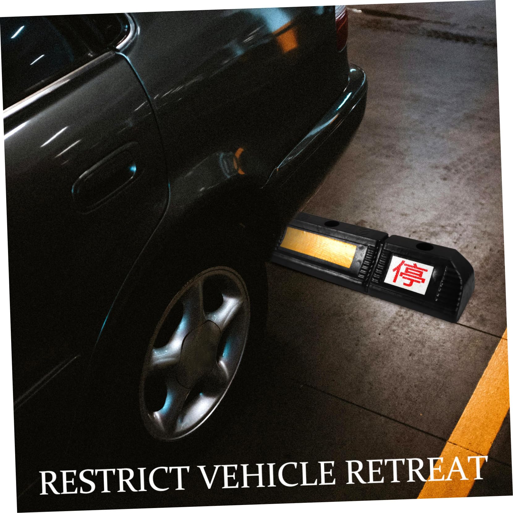 PRETYZOOM Tope De Estacionamiento De Goma Cinta Reflectante Guía De Coche para Garaje Resistente y Duradero